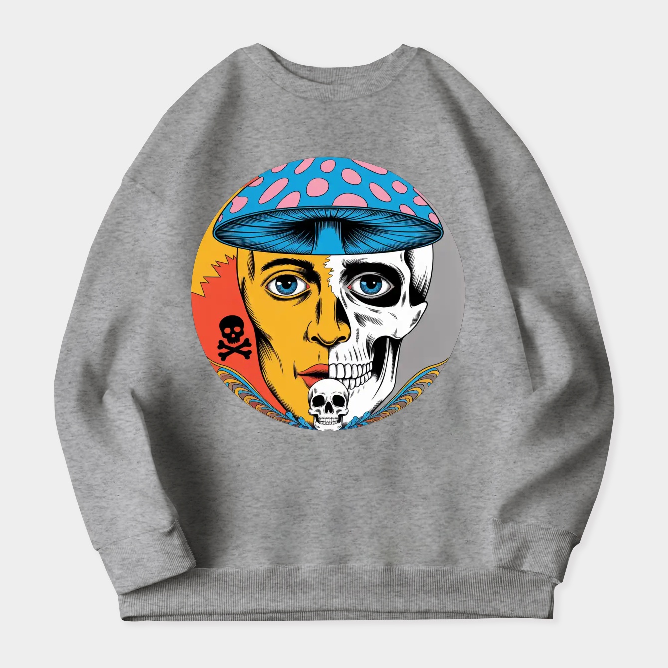 sublime psychedelic face fusion Women's Crewneck Sweatshirt