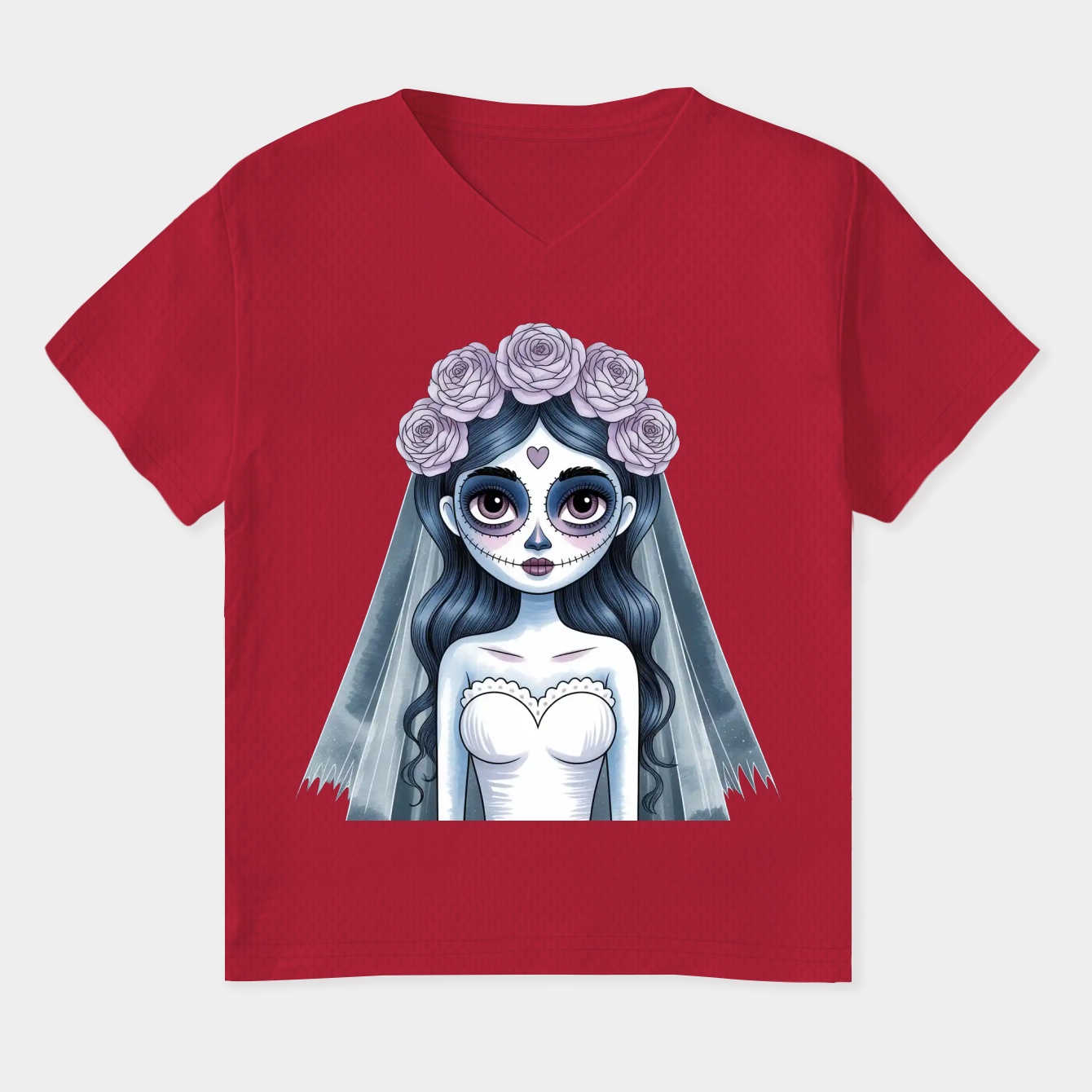 Spooky Bride Women's Plus Size V-Neck T-Shirt