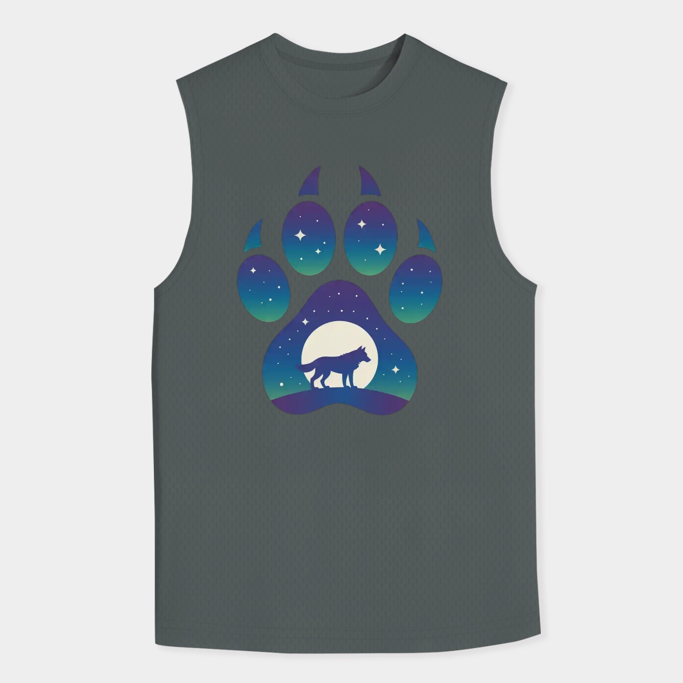 Lights Lone Wolf Men's Tank Top