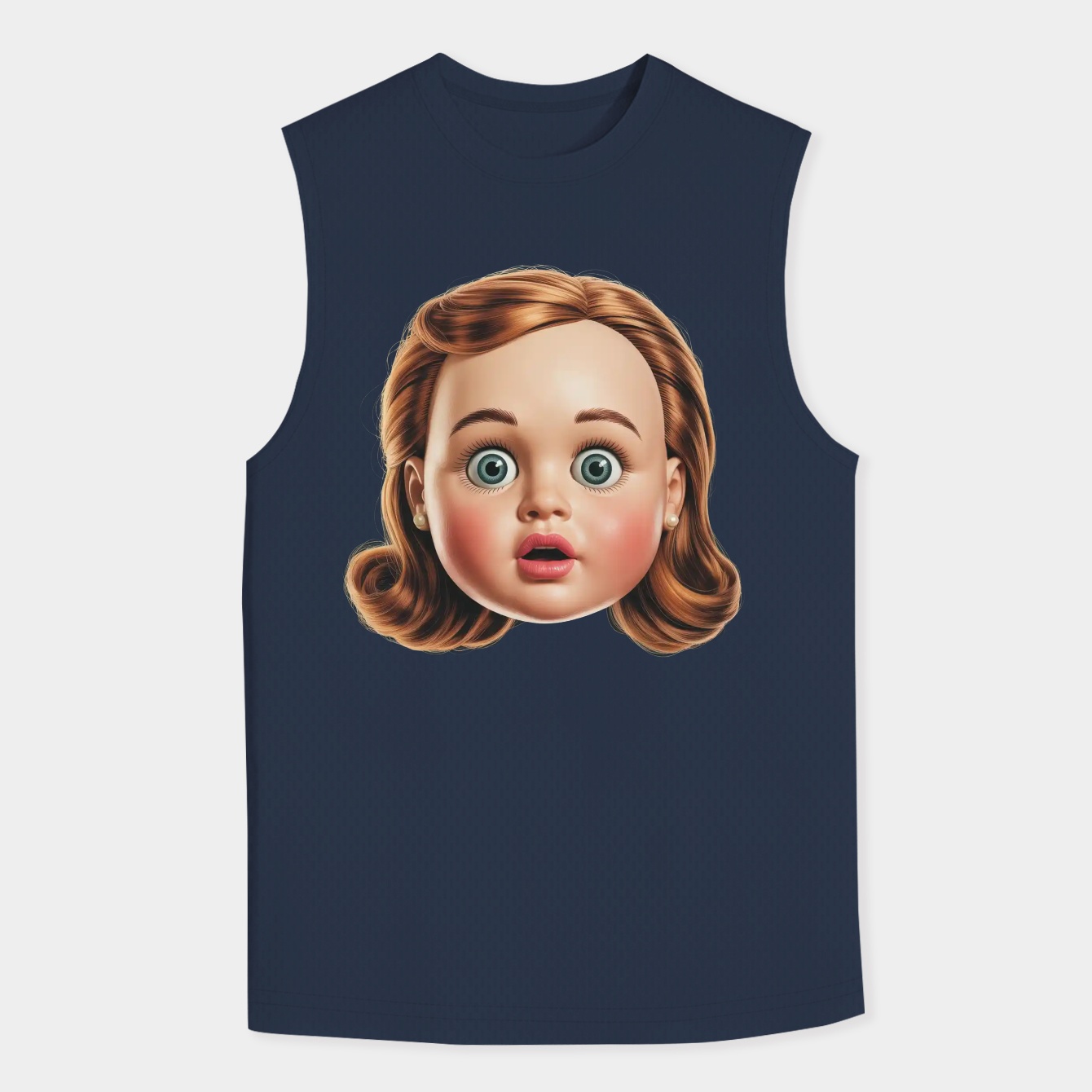 Funny Disgusting Doll face Meme Men's Big & Tall Tank Top