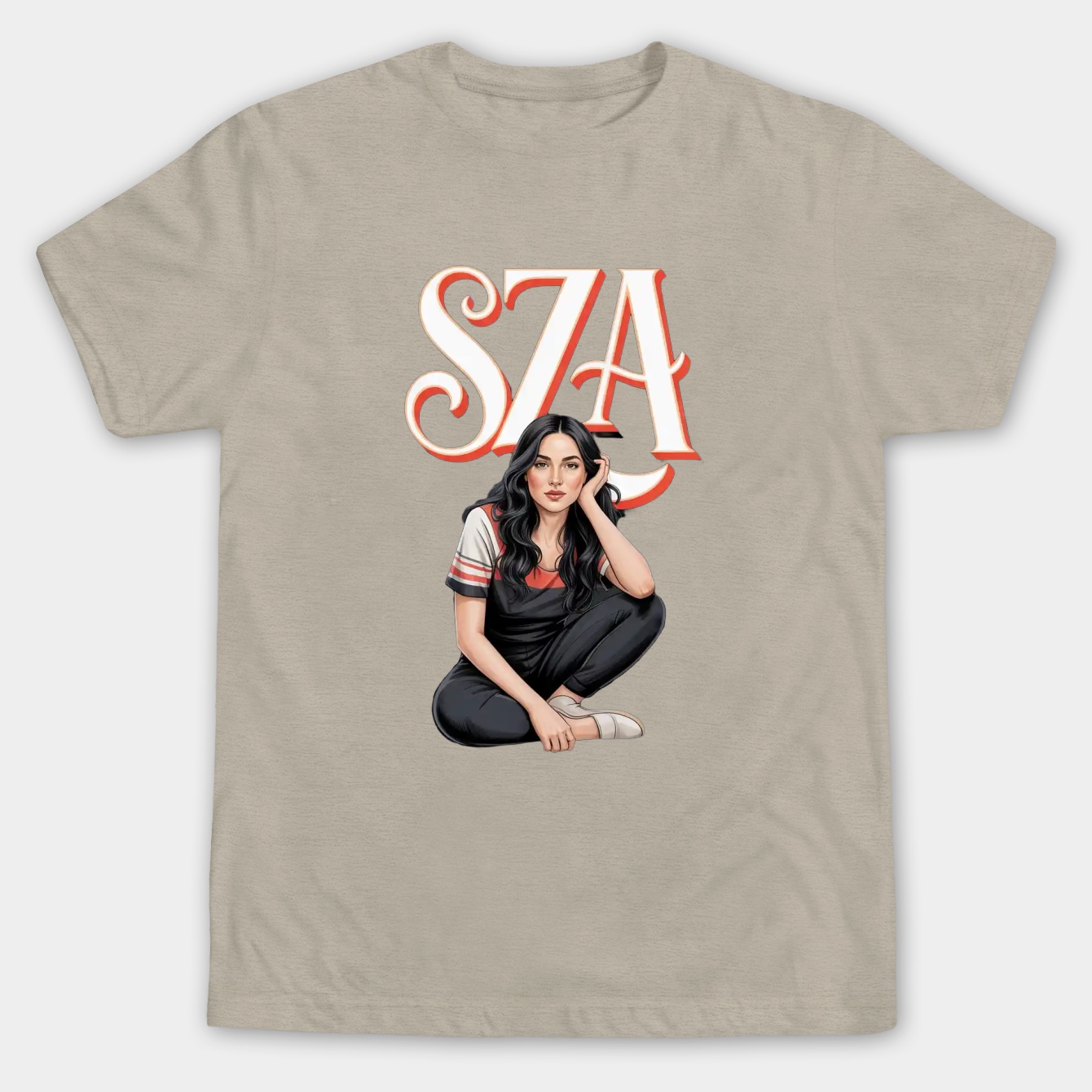 SZA R&B Singer Fan Art Tribute Men's Big & Tall T-shirt
