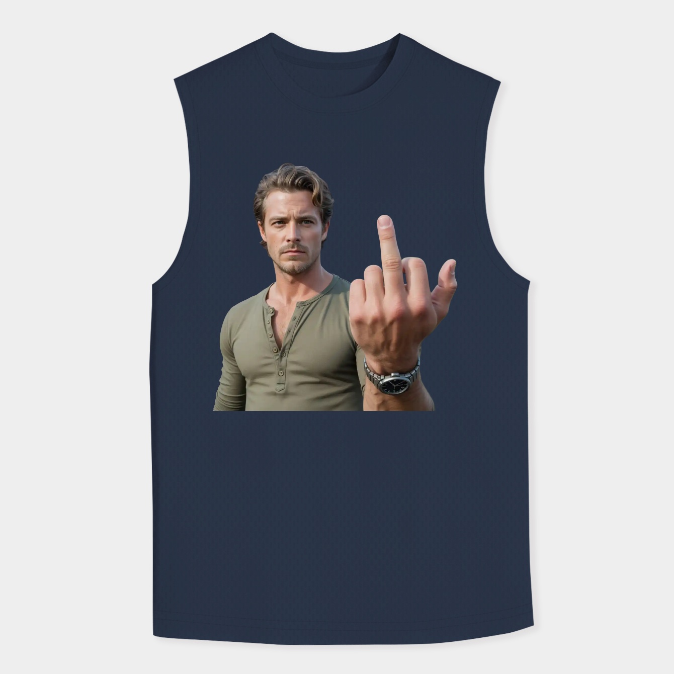 Dexter Morgan Flipping Off Men's Big & Tall Tank Top