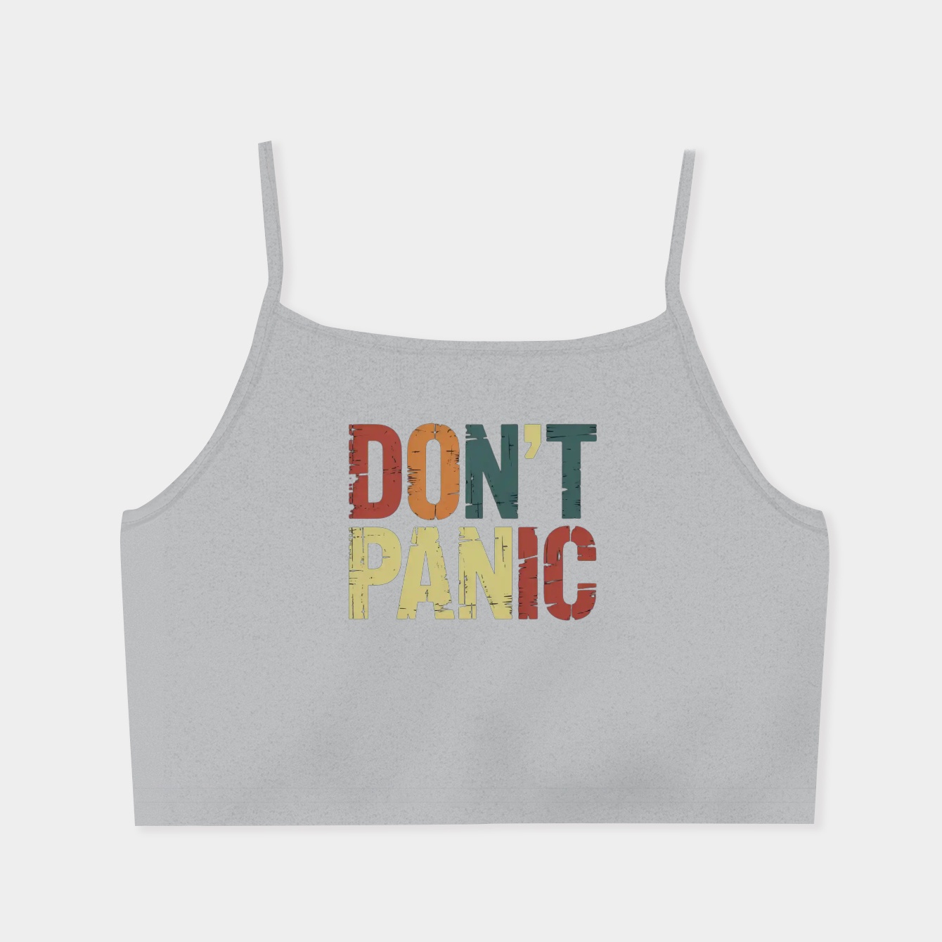 Vintage Don't Panic Women's  Spaghetti Strap Tank Top