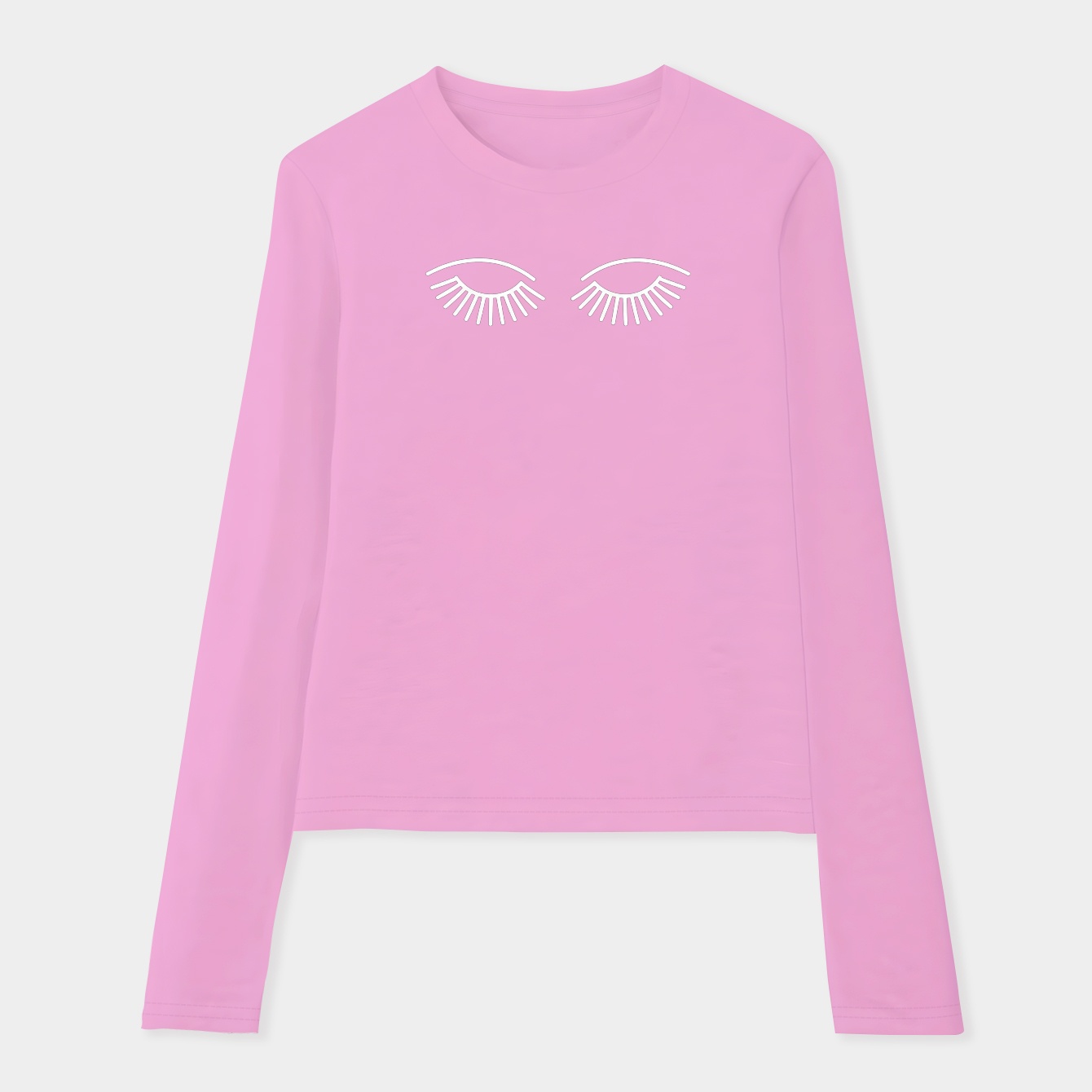 Eye lashes looking down Women's Soft Long Sleeve T-Shirt