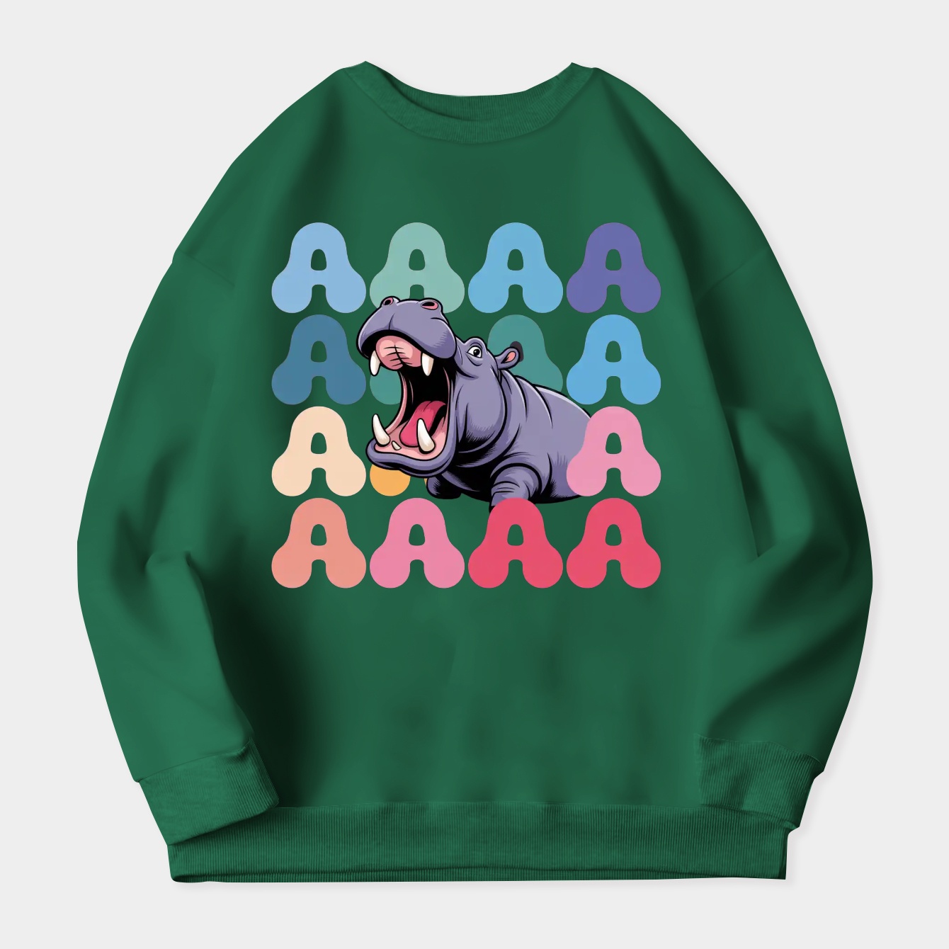 Screaming Hippo Women's Crewneck Sweatshirt
