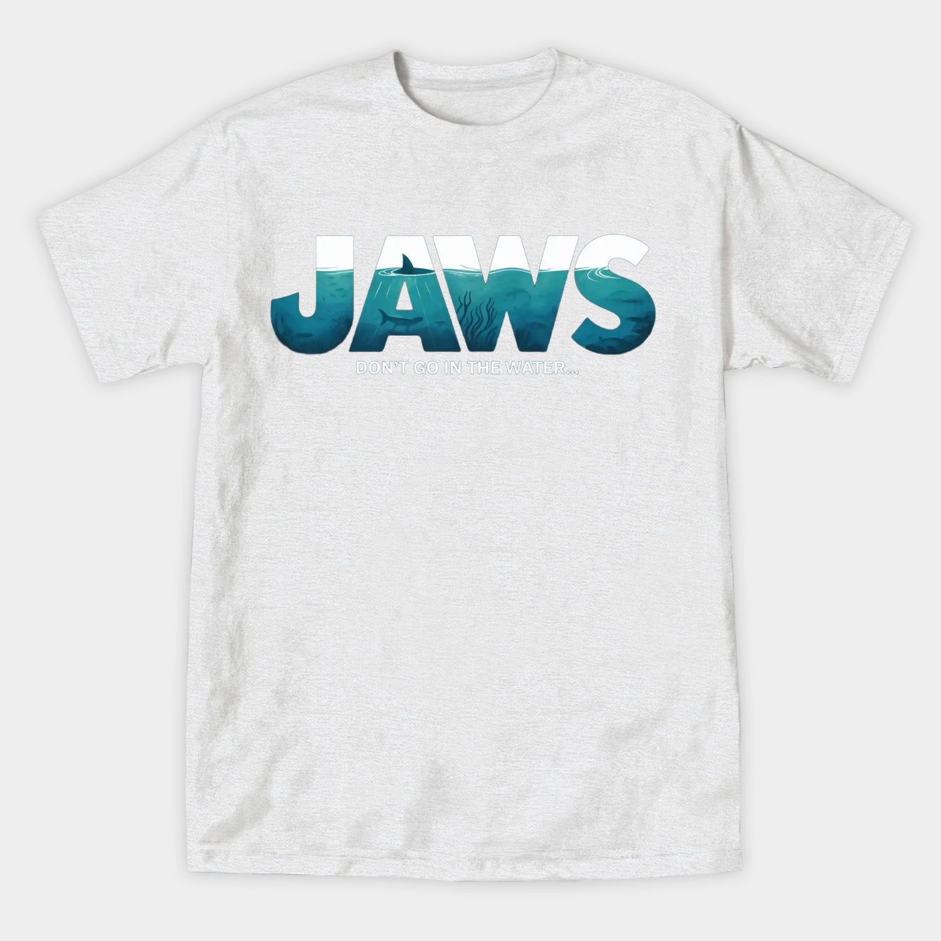 Jaws Script Ocean Imagery Women's Athletic Performance T-Shirt