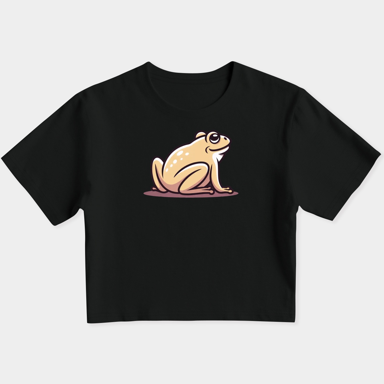 Brown toad with a round butt