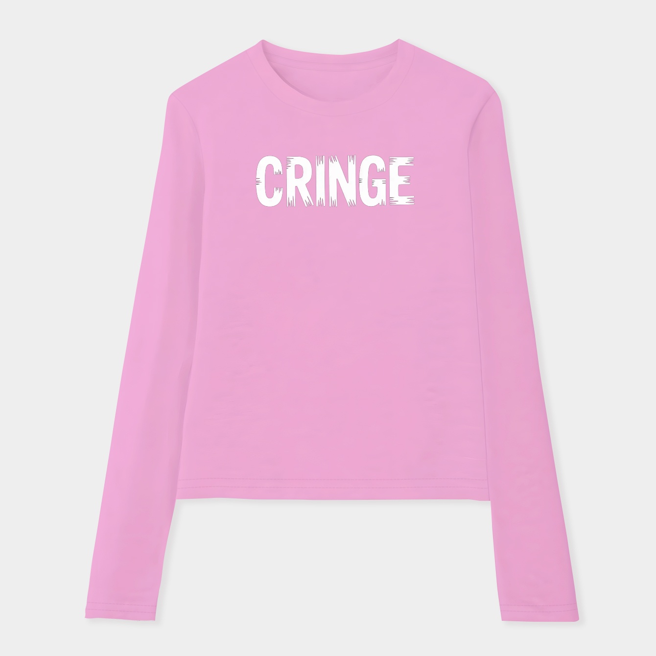 Cringe Bold White Text Design Women's Soft Long Sleeve T-Shirt