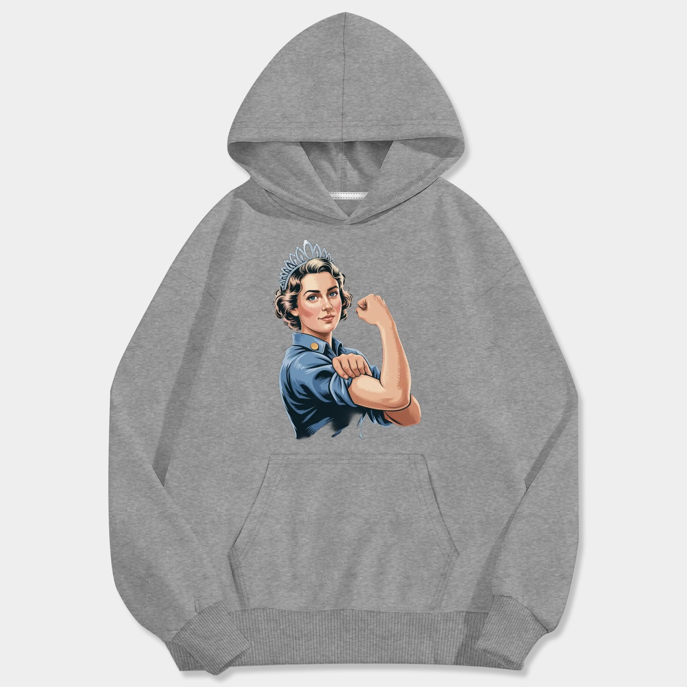 Lizzie the Riveter Men's Big & Tall Hoodie