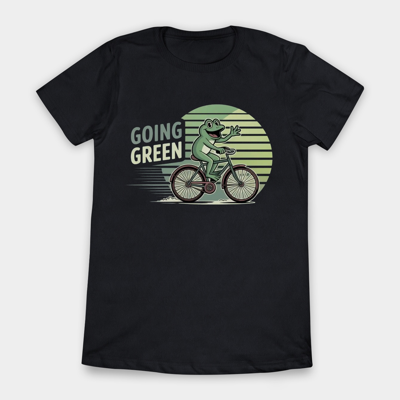 The Muppets Kermit Green Stripes Women's T-Shirt