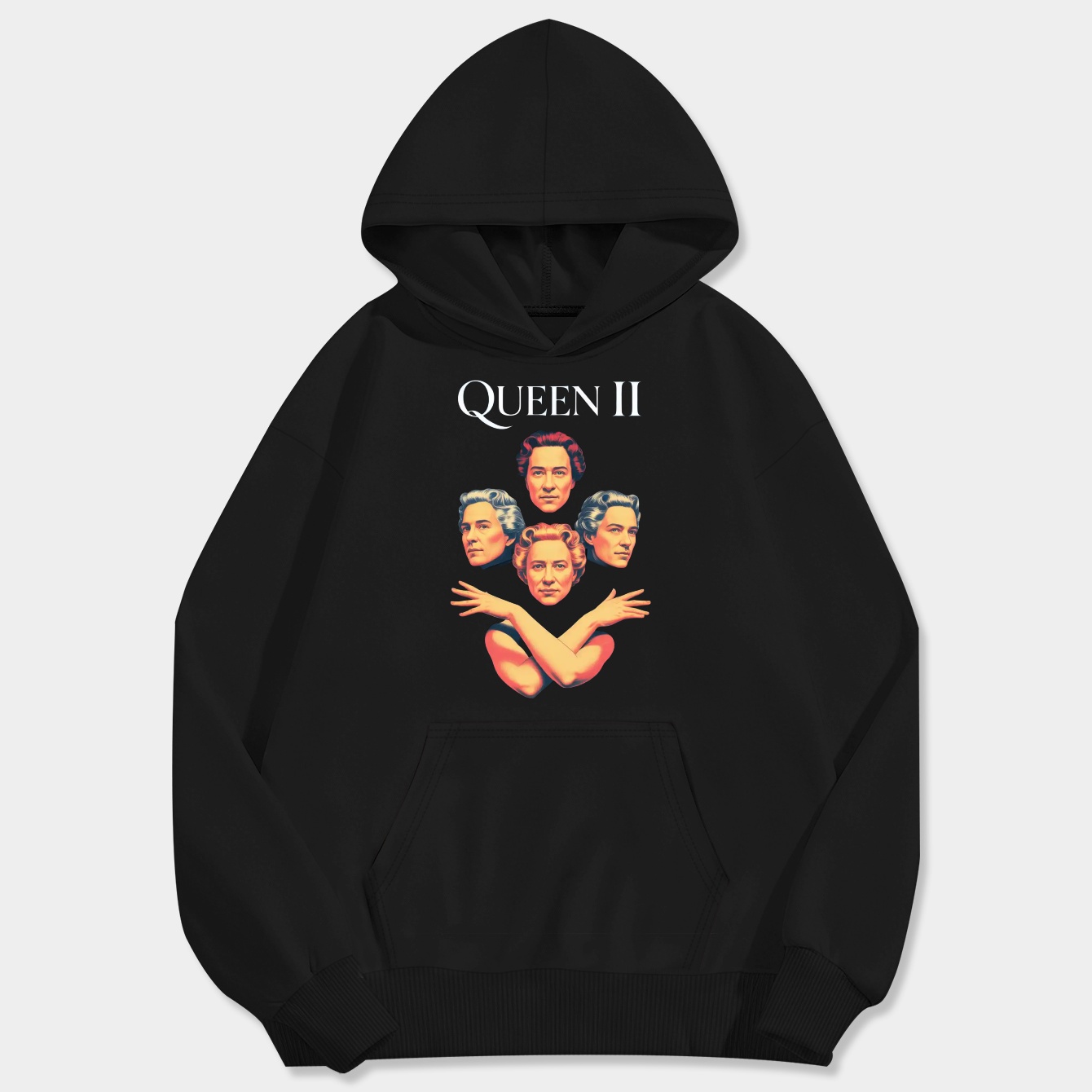 Queen II Tracklist Men's Big & Tall Hoodie