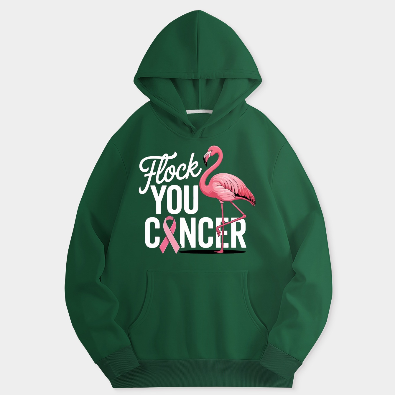 Flock You Breast Cancer Pink Flamingo Fighter Gift Women's Hoodie