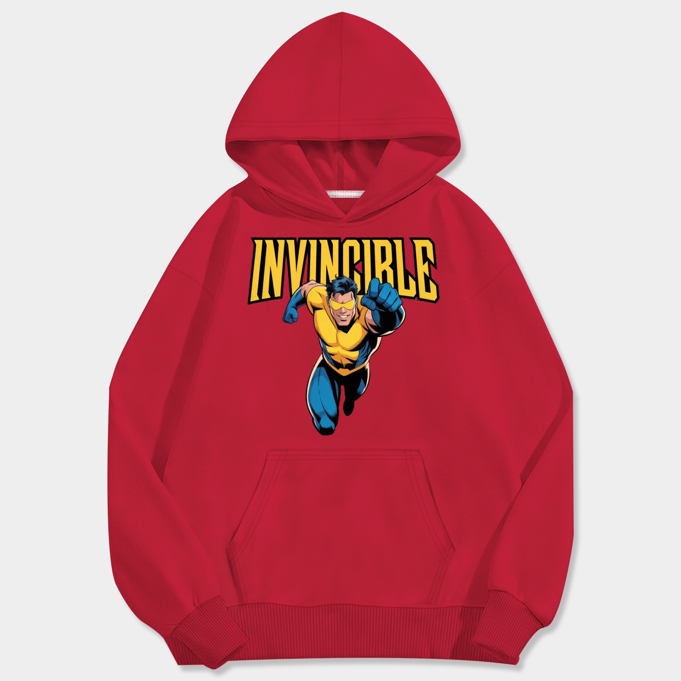 superhero invincible comic style Men's Big & Tall Hoodie