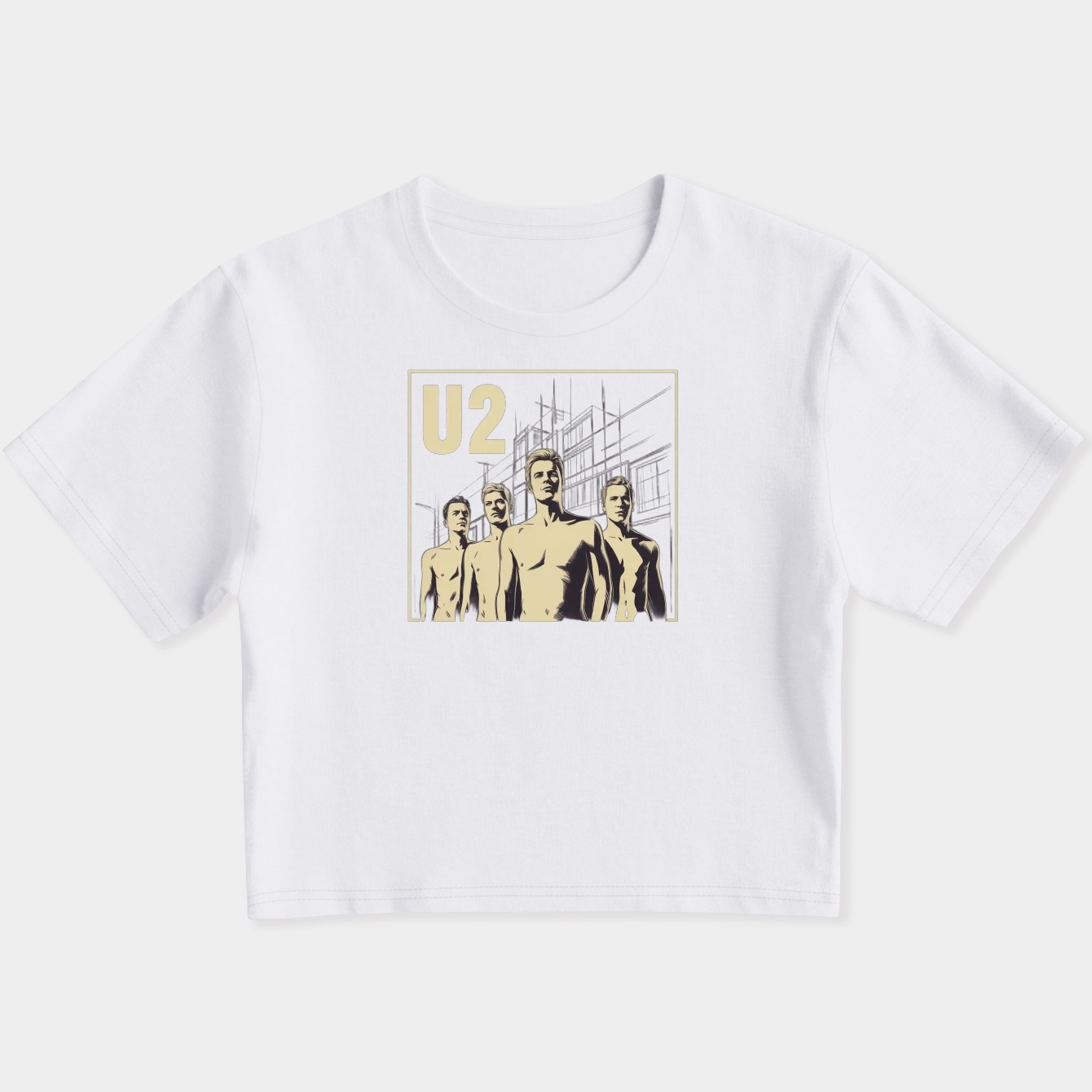 U2 Vintage Women's Slim Fit Baby Tee