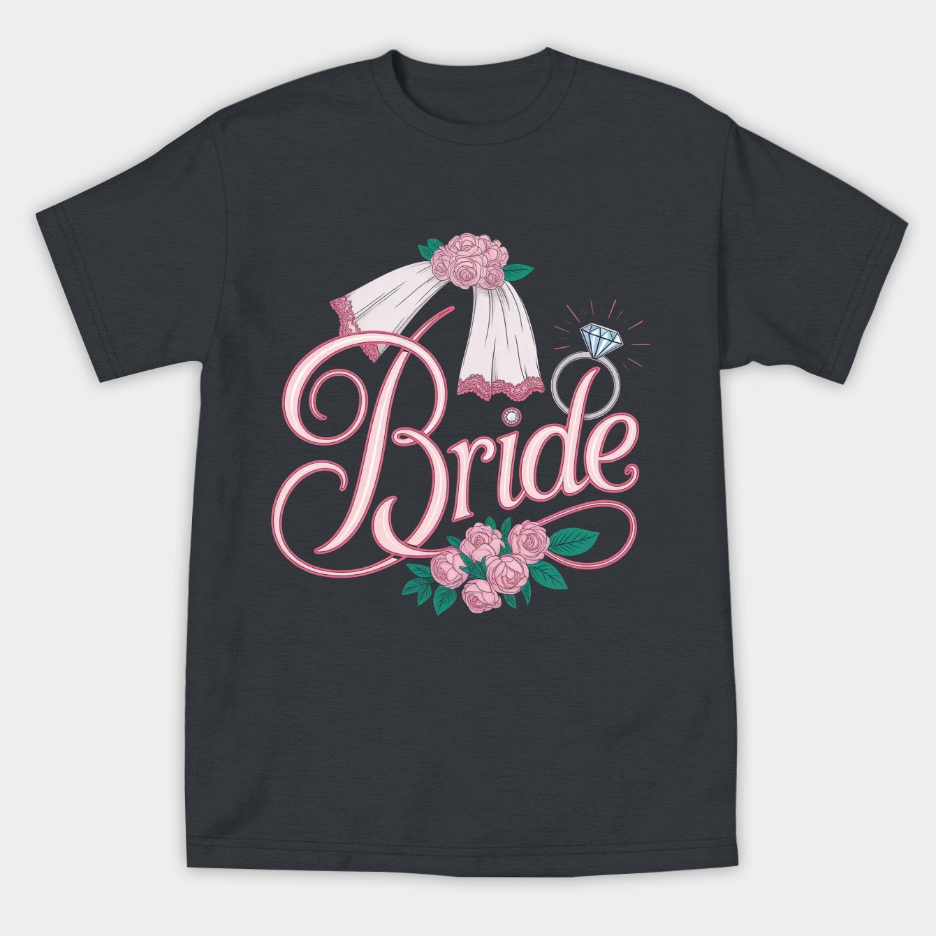 Bride Pink Women's Athletic Performance T-Shirt