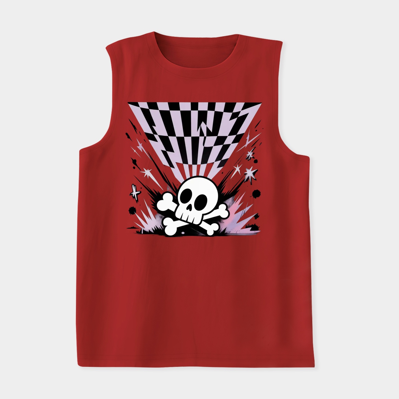 Scene Kid Skull Women's Soft Tank Top