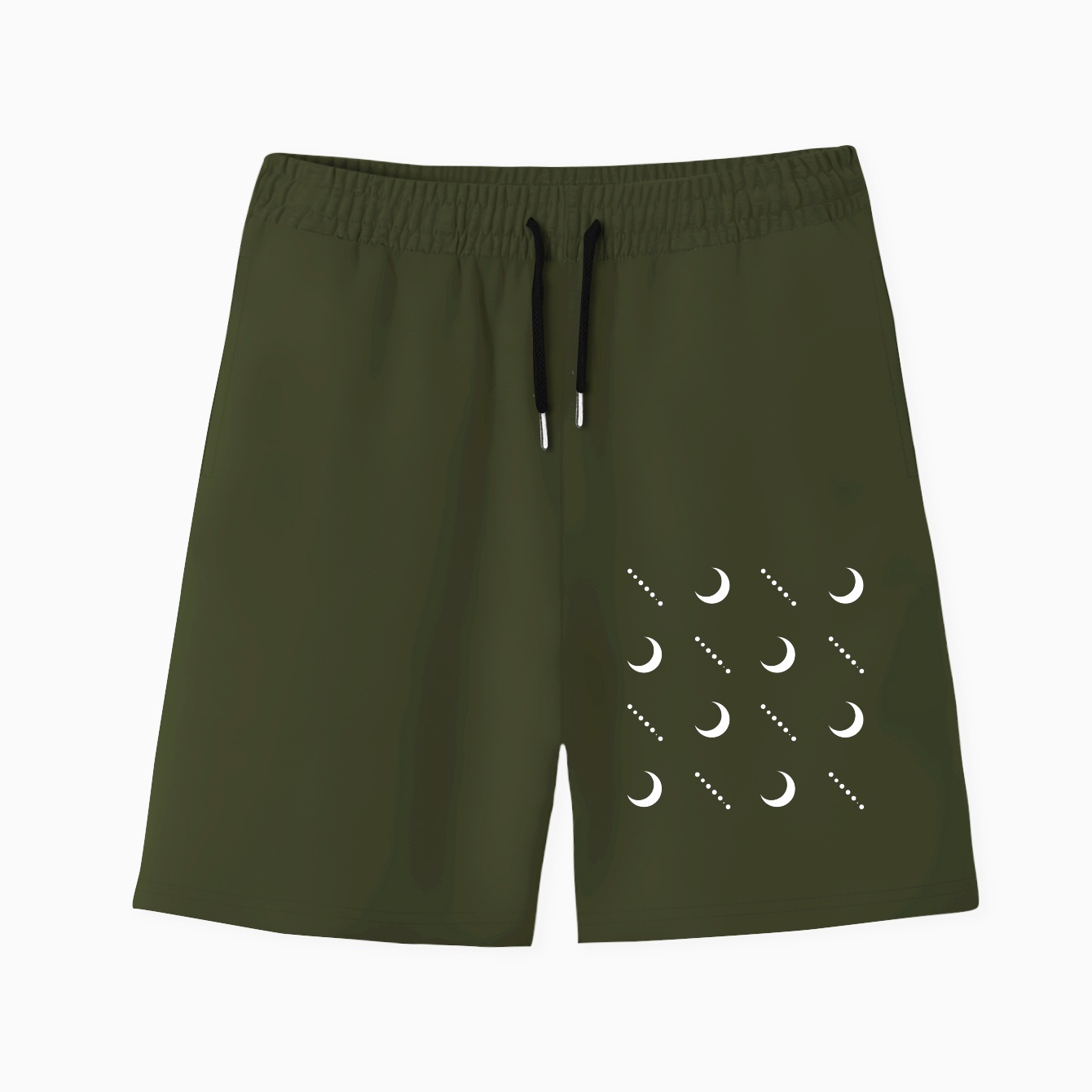 MOON Pattern Minimalist Design Men's Quick-Dry Athletic Shorts