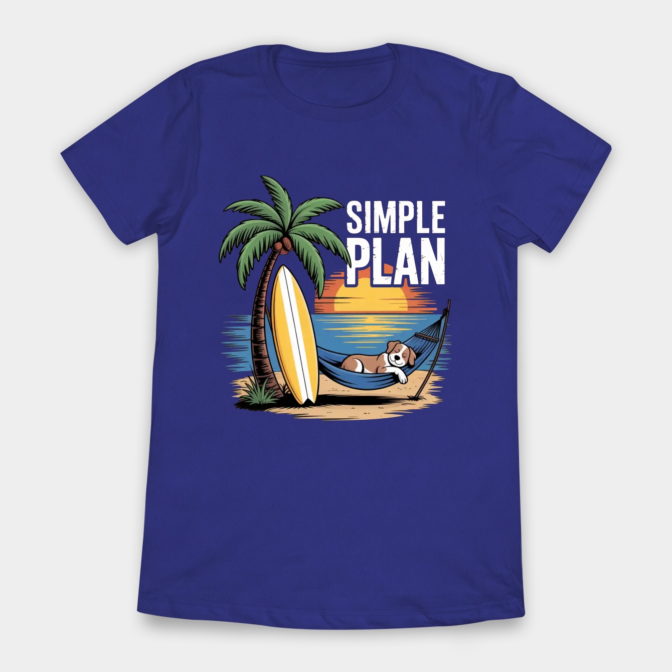 Simple Plan Dog Beach Scene Women's T-Shirt