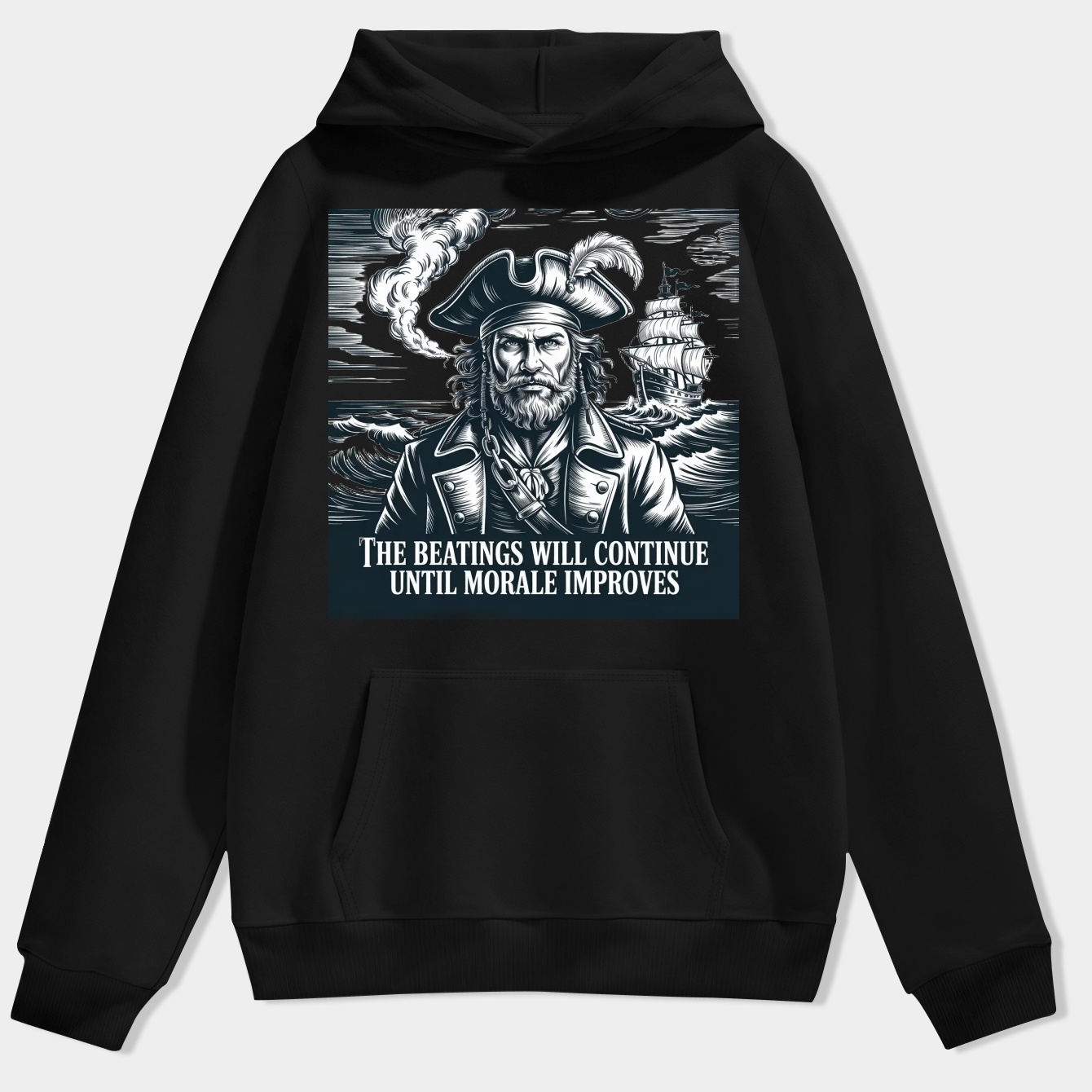 The Beatings Will Continue until Morale Improves Men's Hoodie