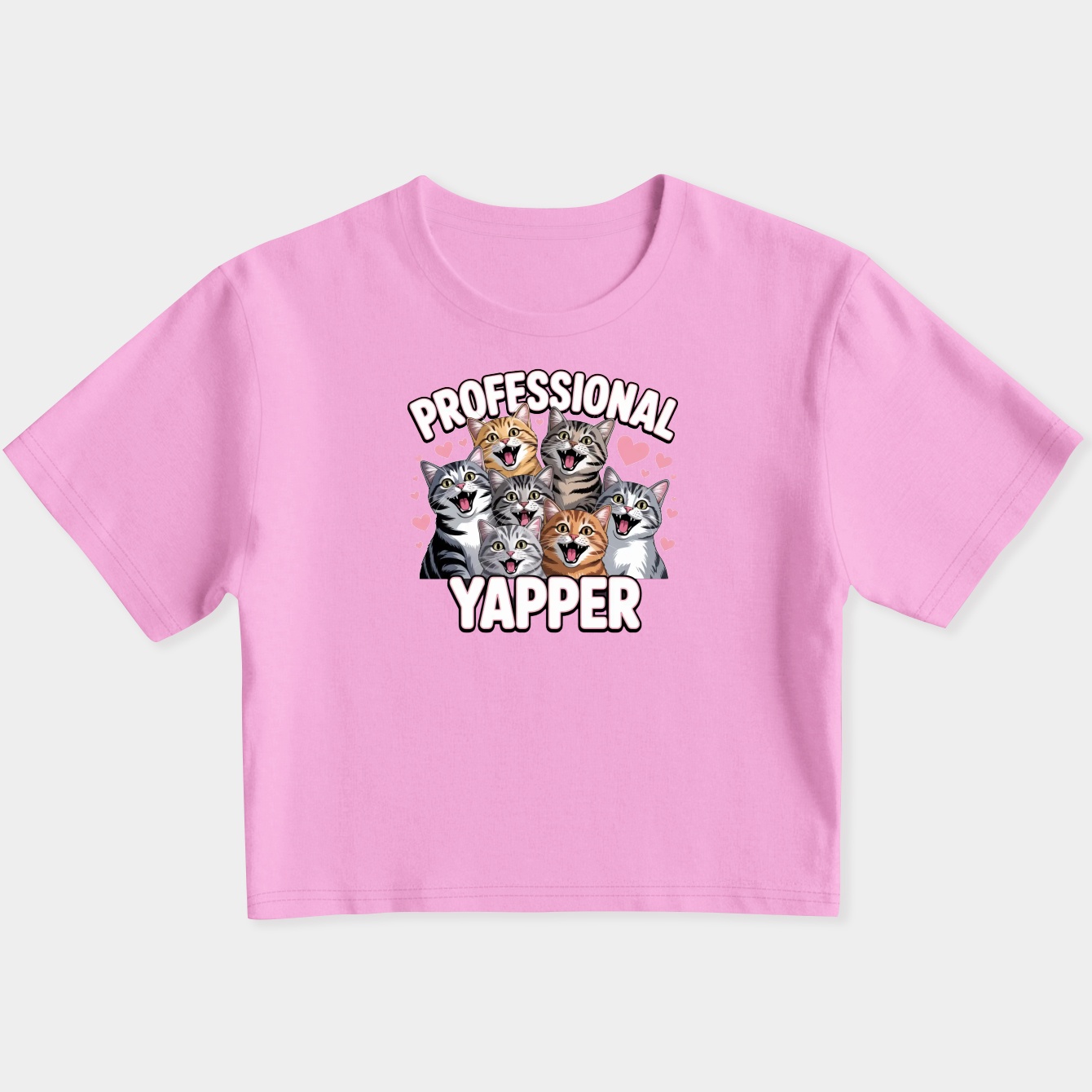 professional yapper funny cat meme Women's Slim Fit Baby Tee