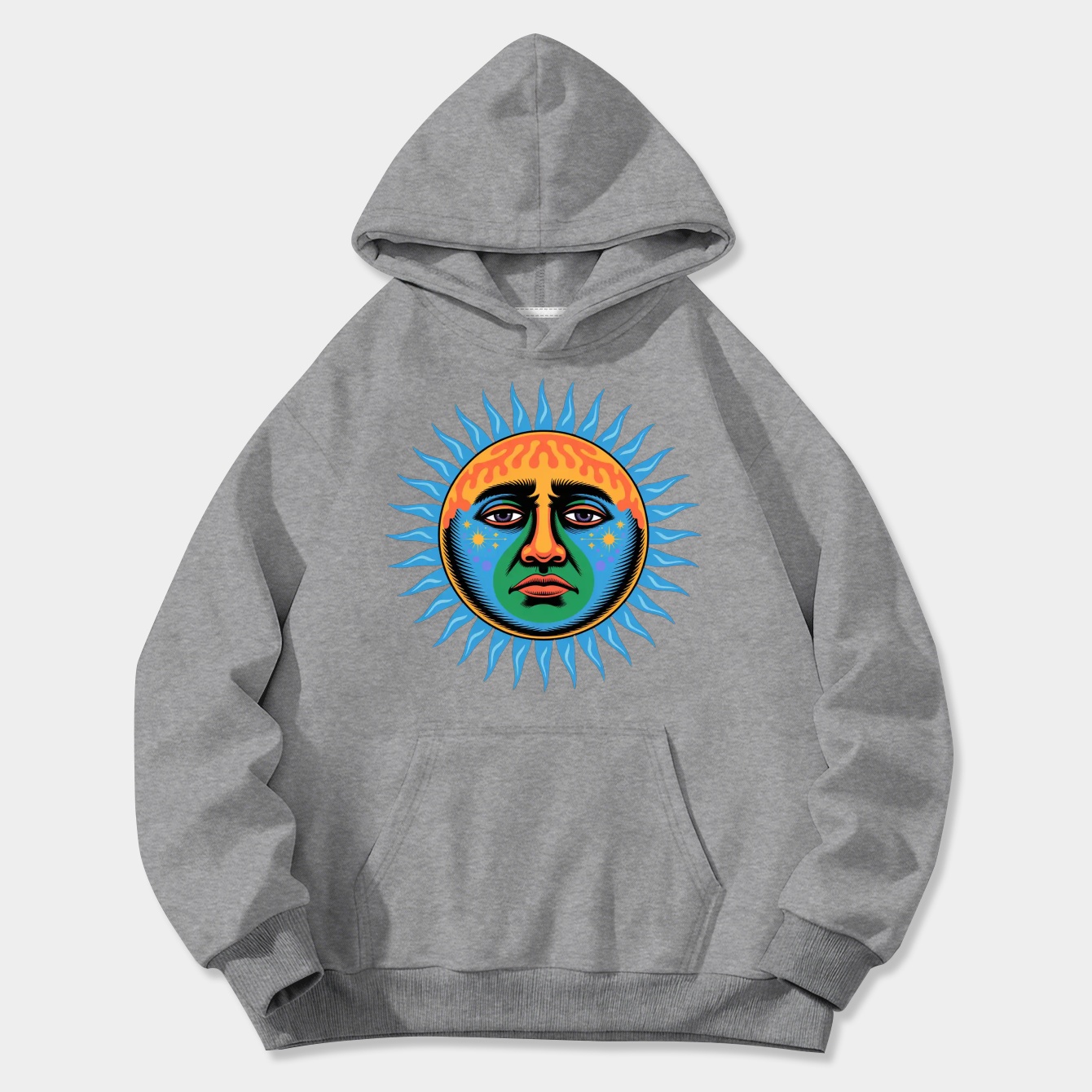 sublime psychedelic sun face Women's Plus Size Hoodie