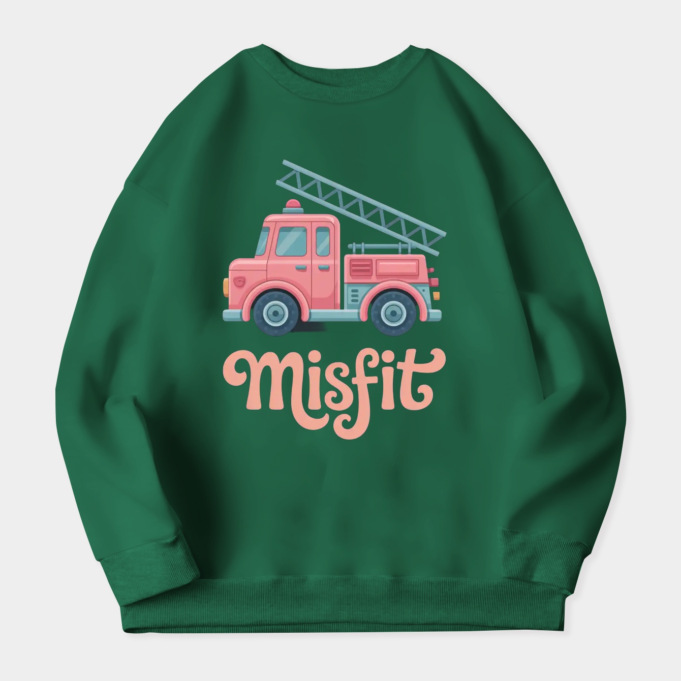 Misfit - Pink Fire Engine Women's Plus Size Sweatshirt