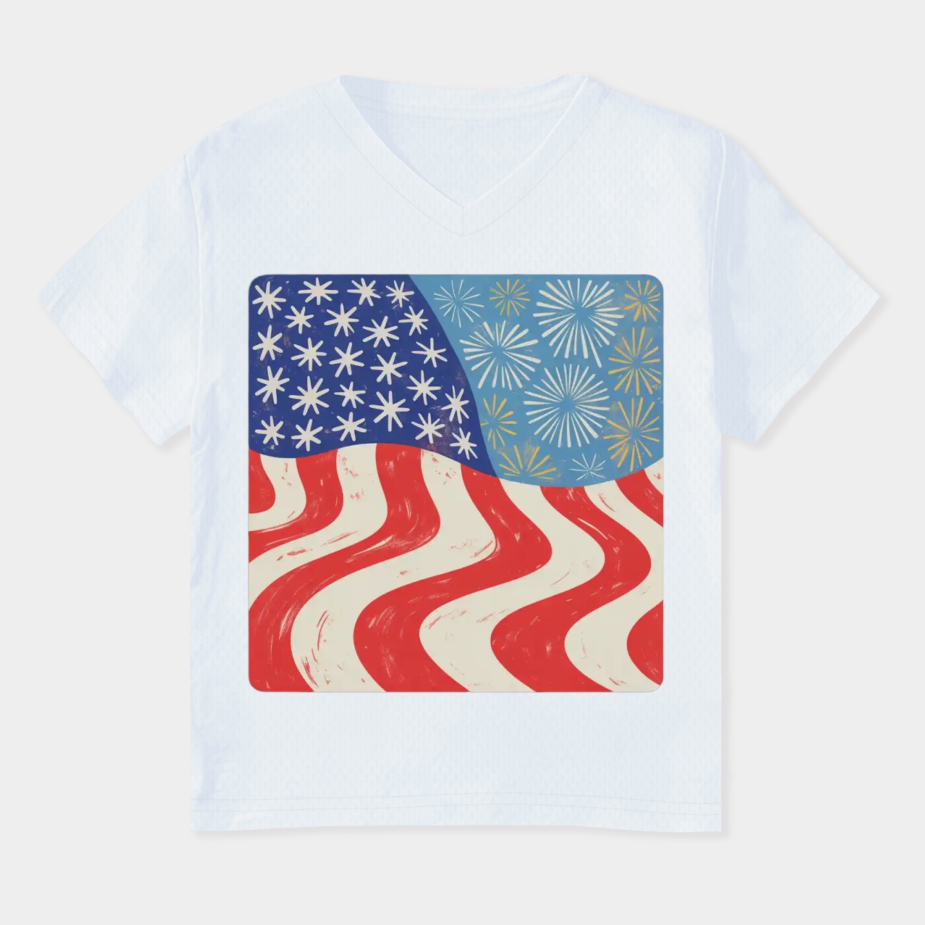 Freedom Waves Women's Plus Size V-Neck T-Shirt