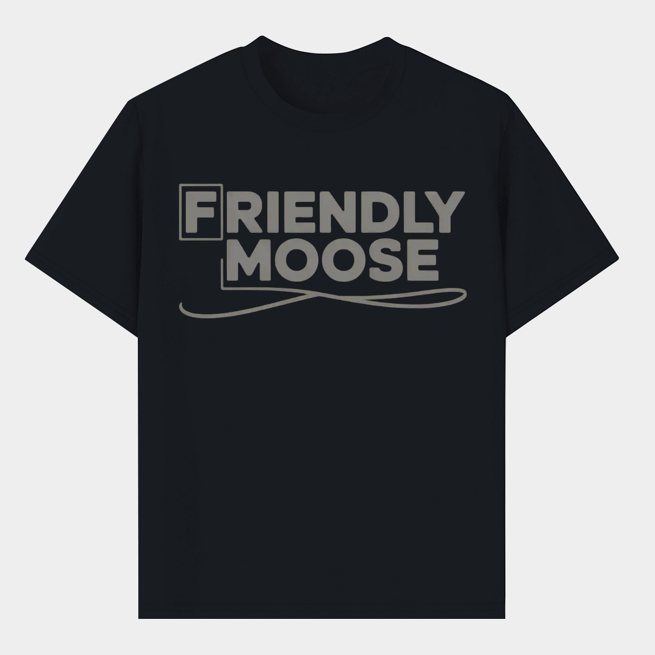 Friendly Moose Fitted Men's T-Shirt