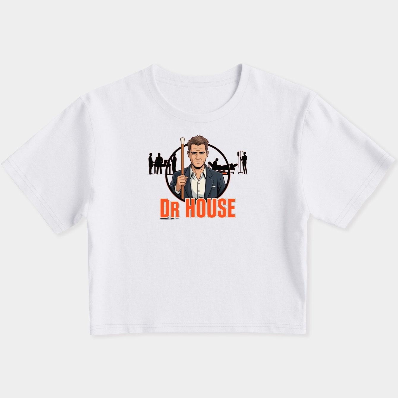 Dr House Women's Slim Fit Baby Tee