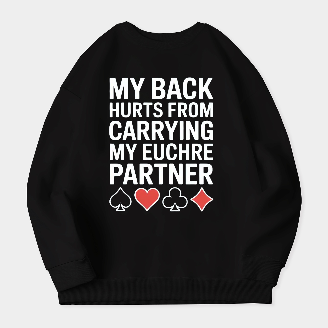Euchre Partner, Euchre Player, Card Game Women's Crewneck Sweatshirt