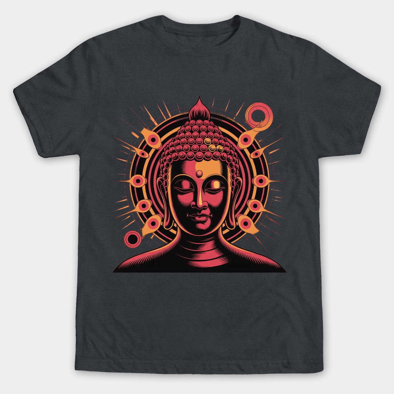 Psychedelic Surreal Buddha Men's Big & Tall T-shirt