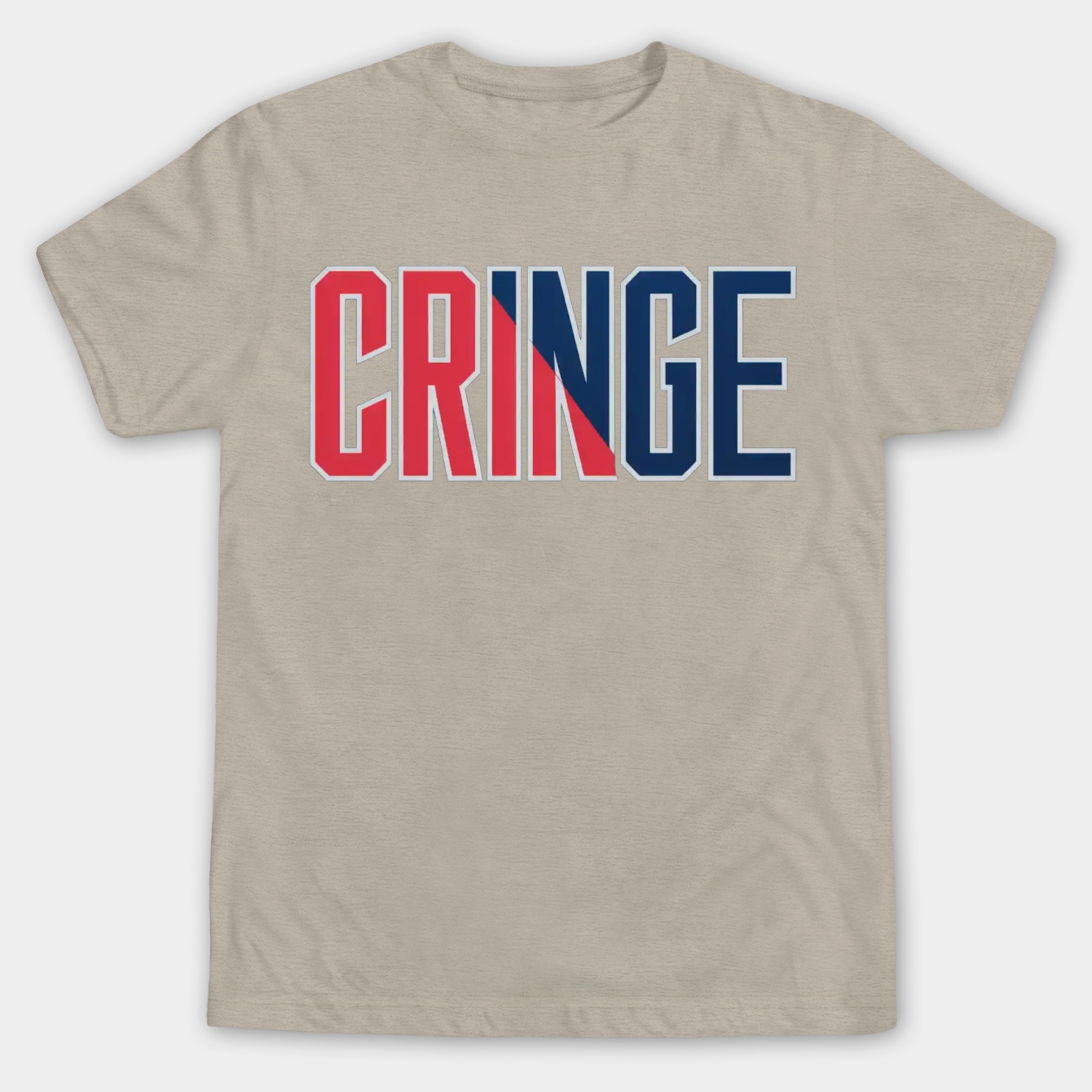 CRINGE Bold Split Logo Men's Big & Tall T-shirt