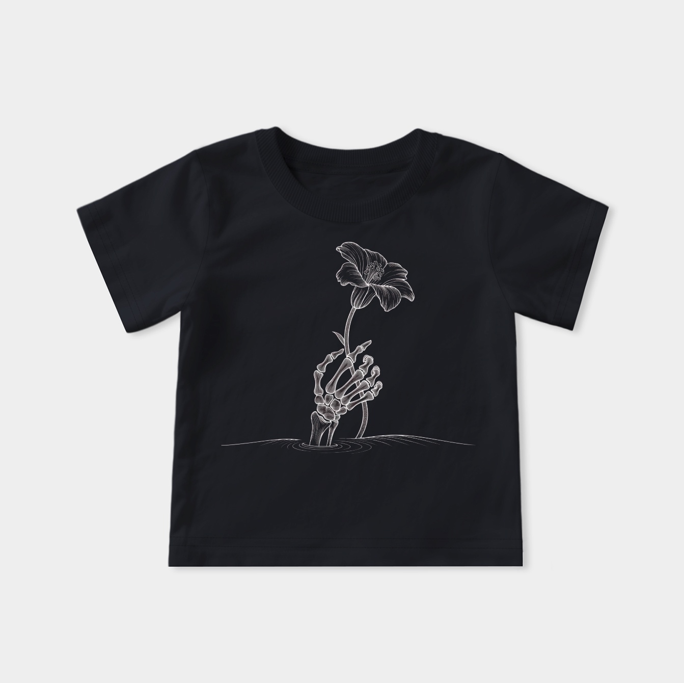 Skeleton hand with flower Youth Classic T-Shirt