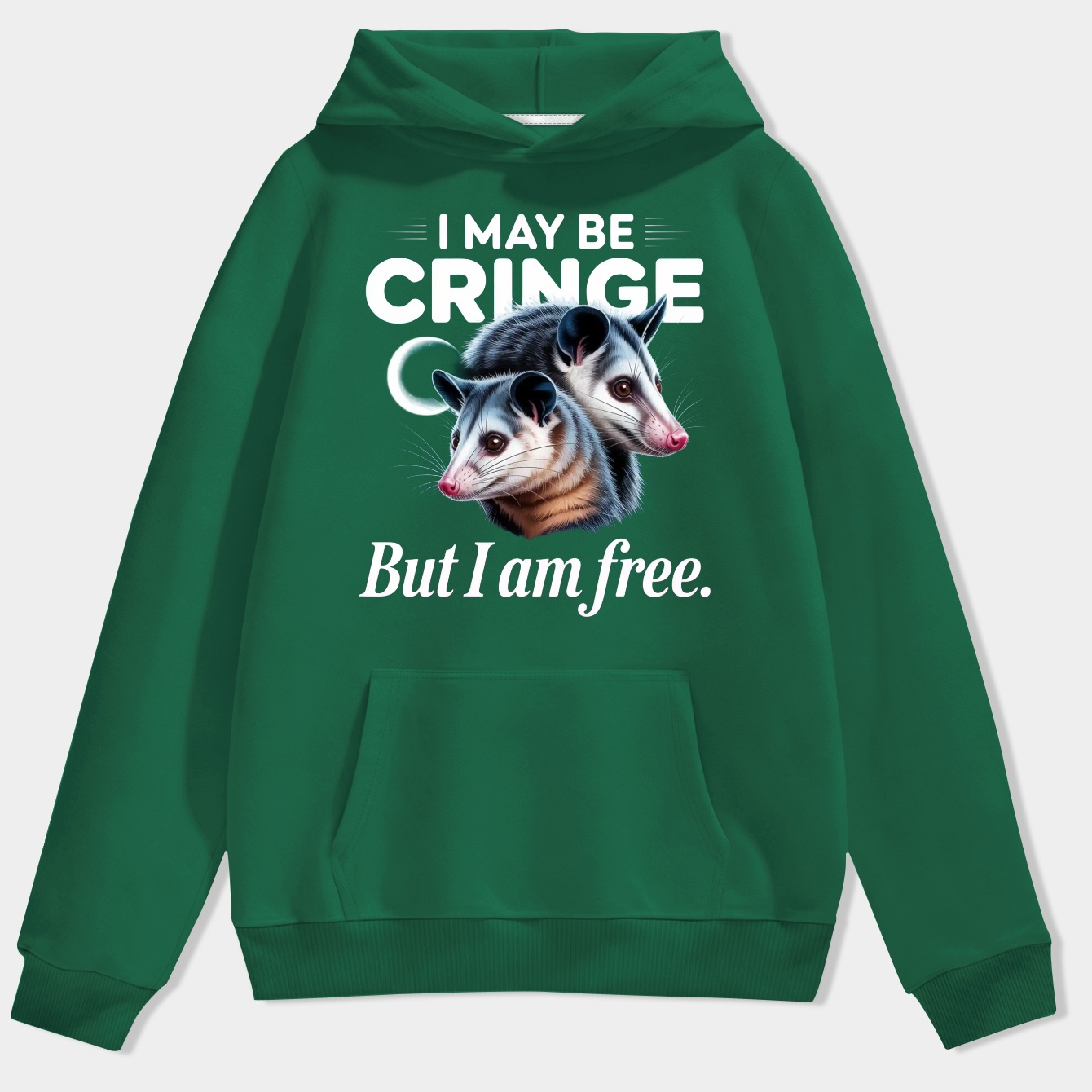 Cringe Possum Meme Men's Hoodie
