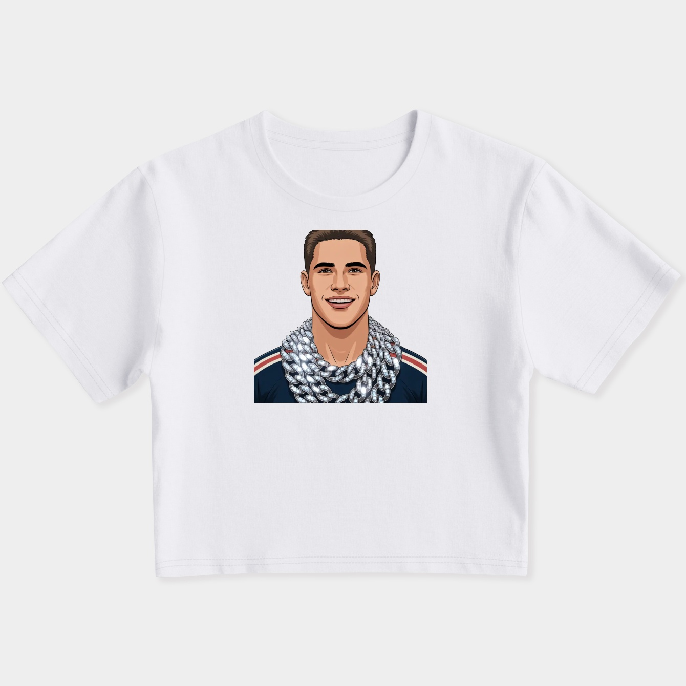 Iced out Drake Maye Women's Slim Fit Baby Tee