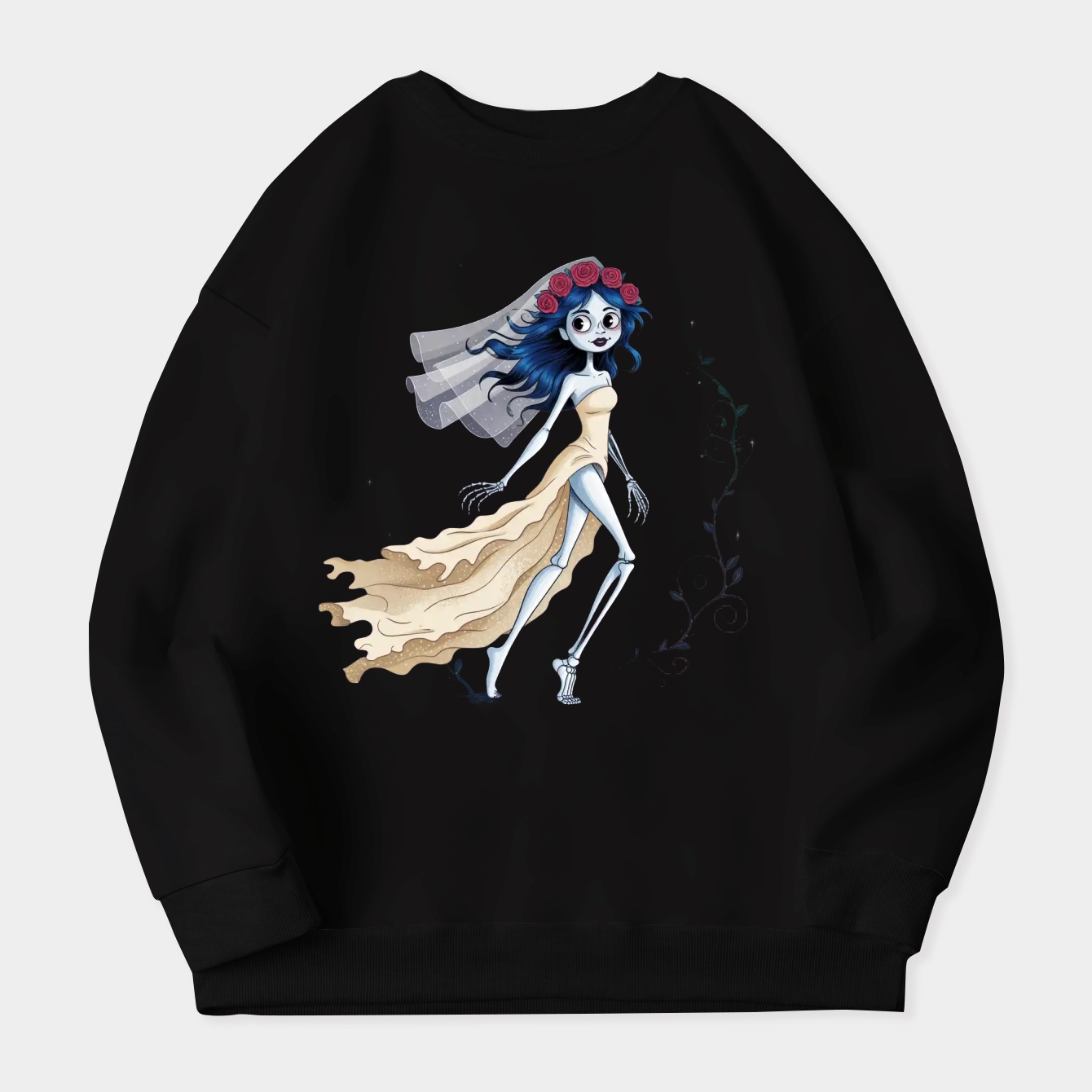 Corpse bride- cute colorful background Women's Crewneck Sweatshirt