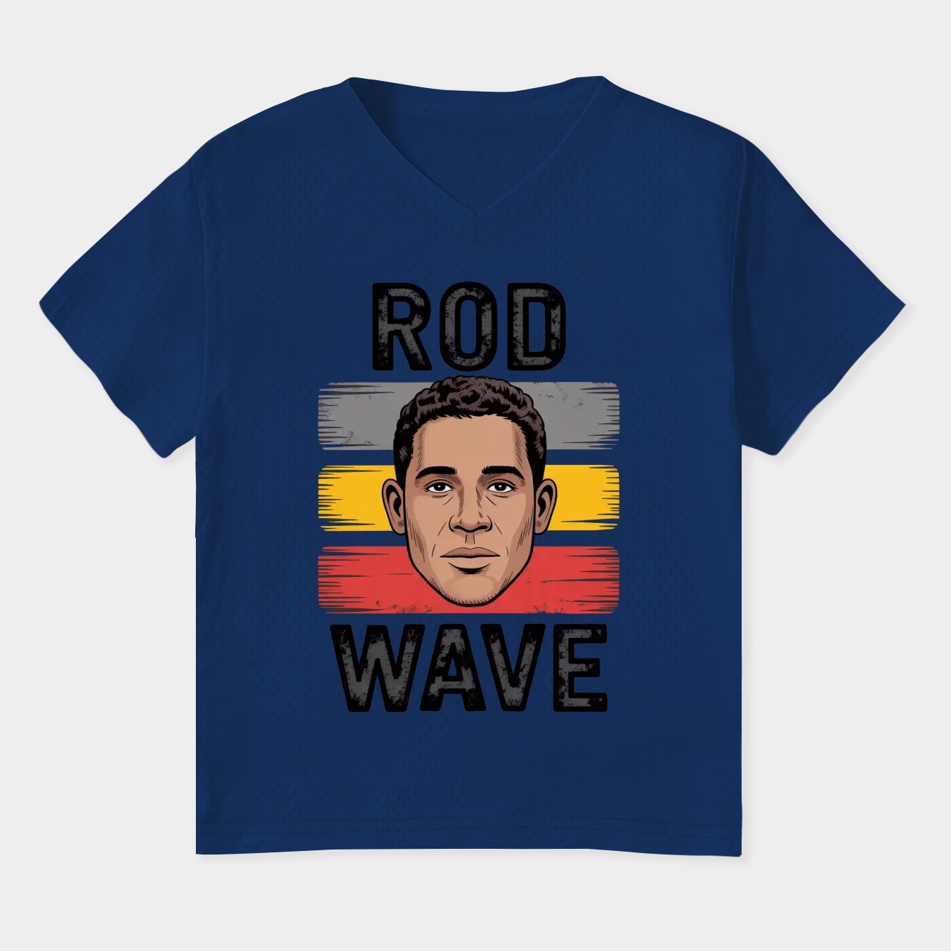 Rod Echoes Wave Women's Plus Size V-Neck T-Shirt