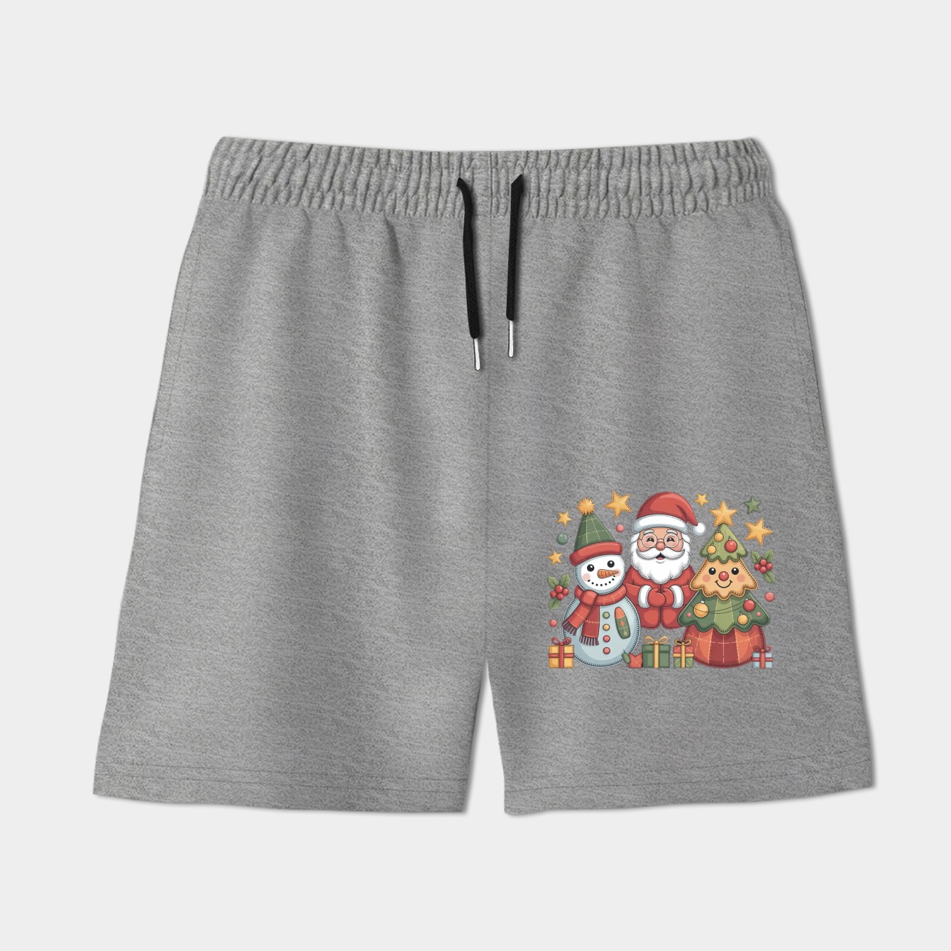 Snowman Santa Tree Patchwork Christmas Women's Shorts