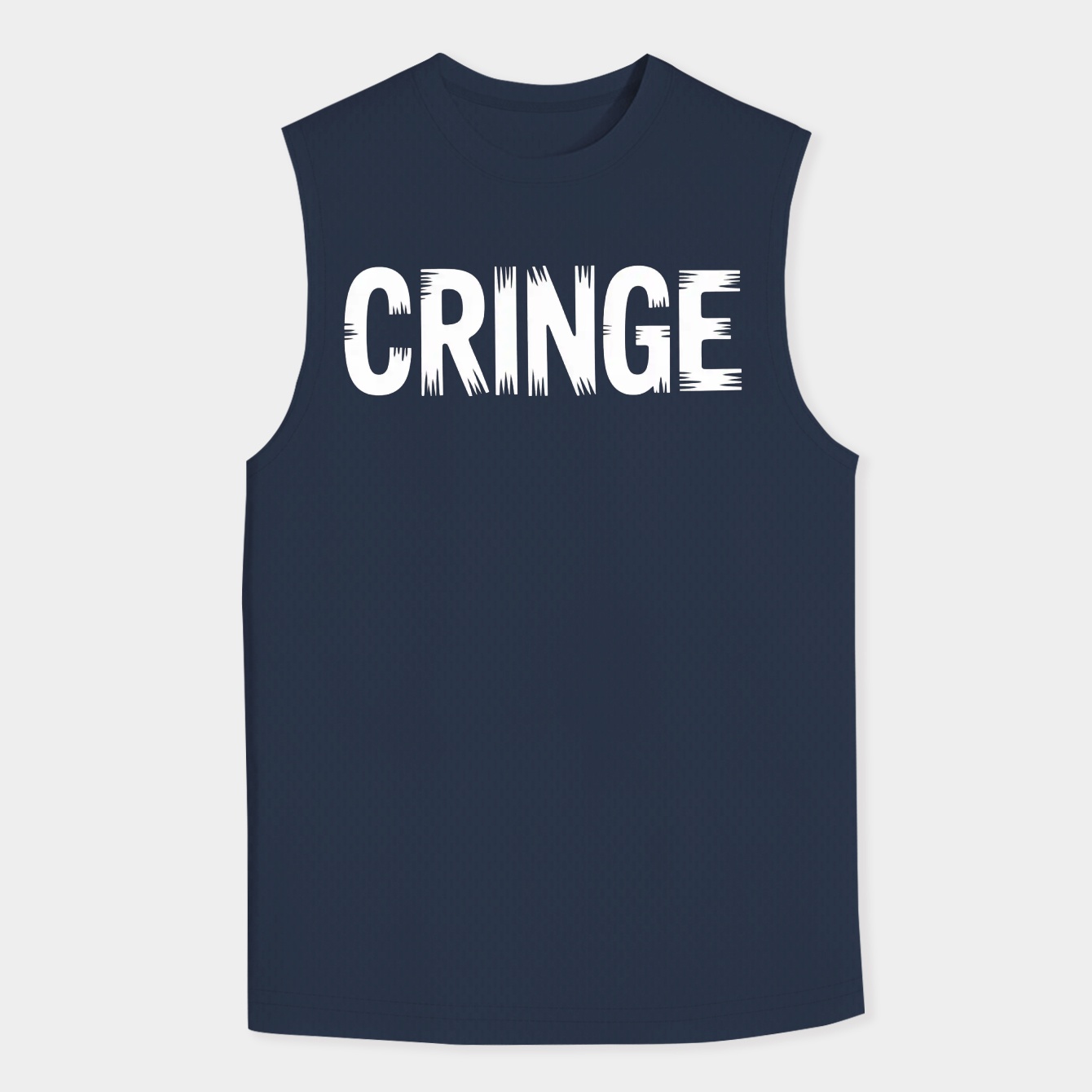 Cringe Bold White Text Design Men's Big & Tall Tank Top