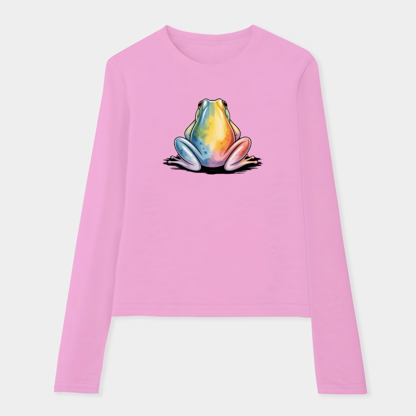 pretty booty rainfrog Women's Soft Long Sleeve T-Shirt