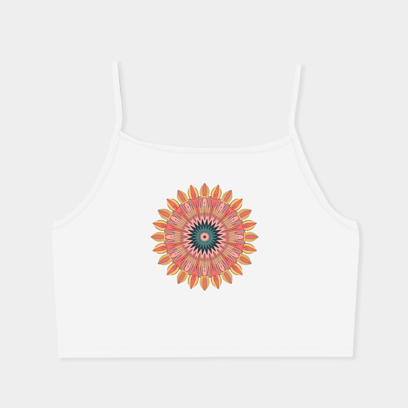 sublime radiant mandala bloom Women's  Spaghetti Strap Tank Top