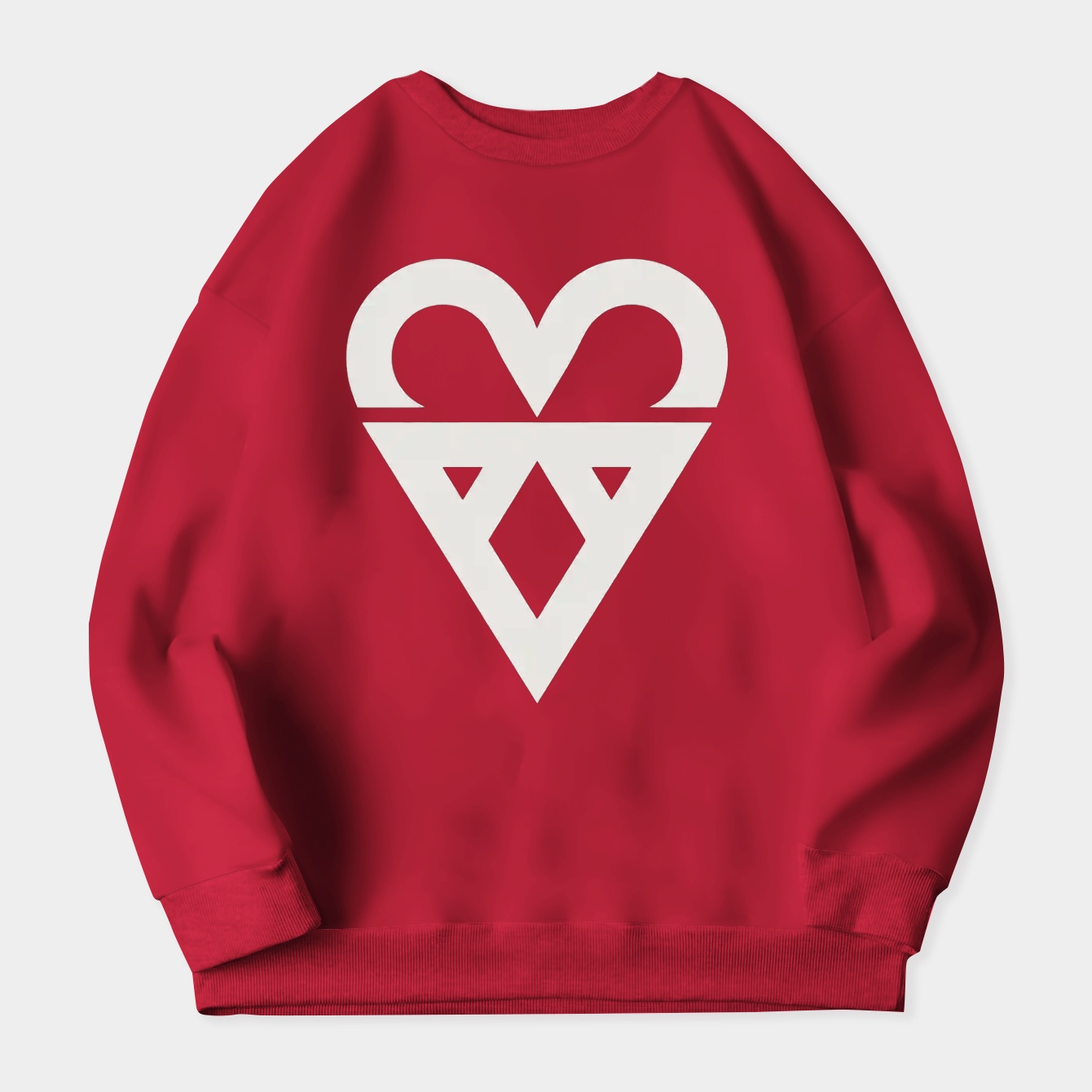 Heartagram - White Women's Crewneck Sweatshirt