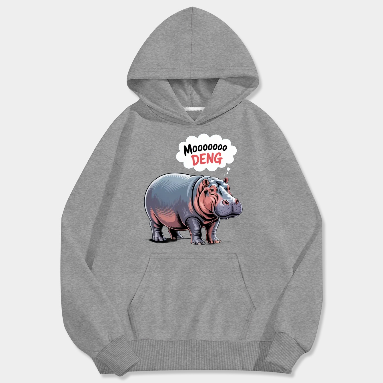 Moo Deng Men's Big & Tall Hoodie