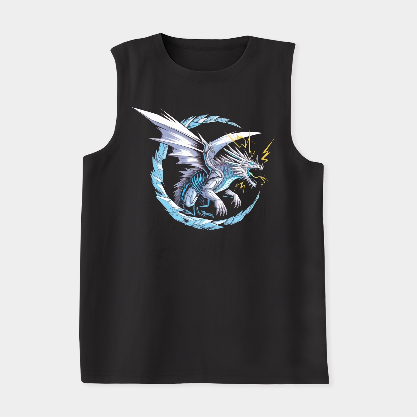 Blue-Eyes White Dragon Yu-Gi-Oh Fan Art Women's Soft Tank Top