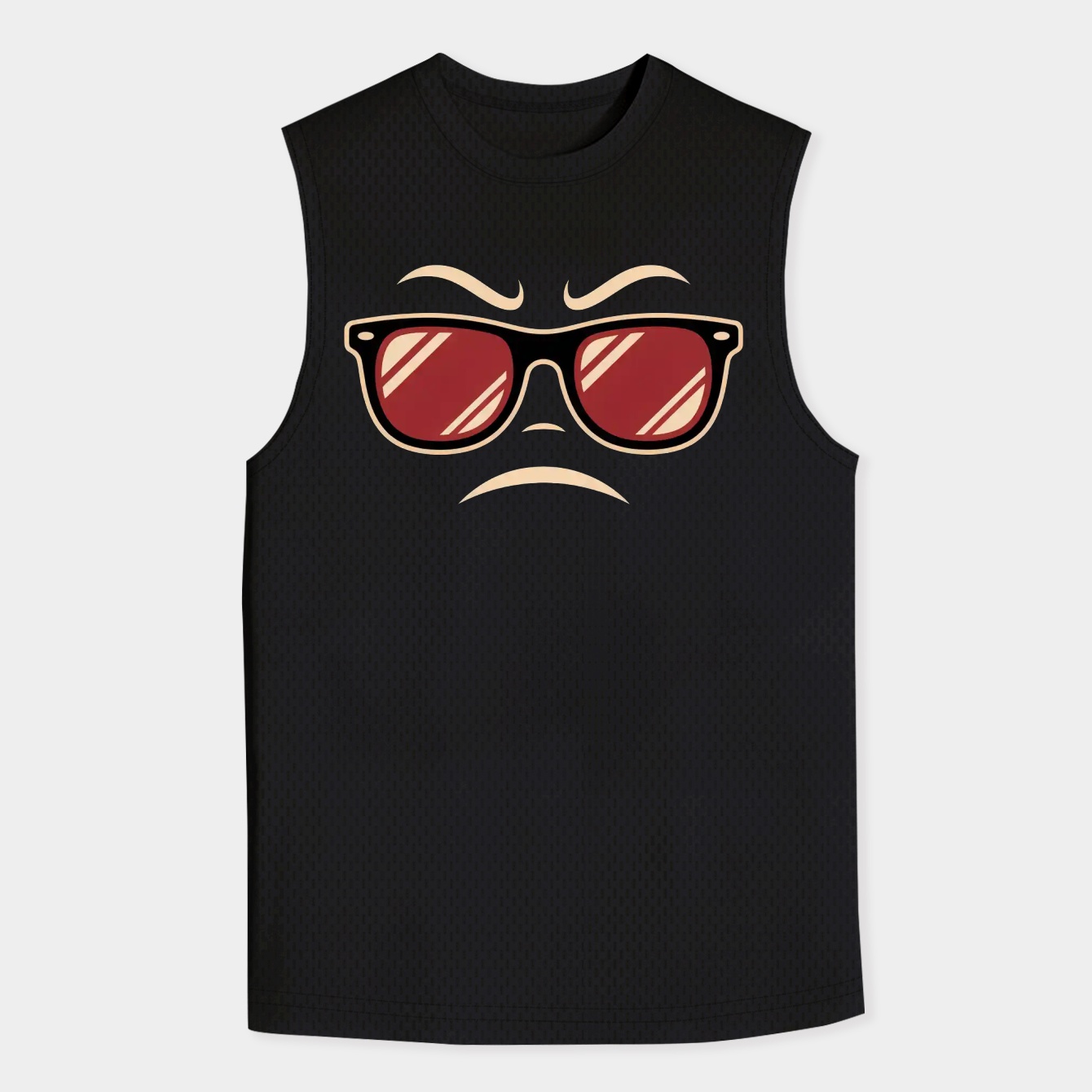 Comic Angry Face Men's Big & Tall Tank Top