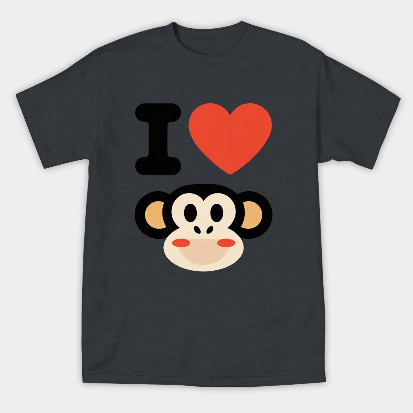 I Heart Monkey Women's Athletic Performance T-Shirt
