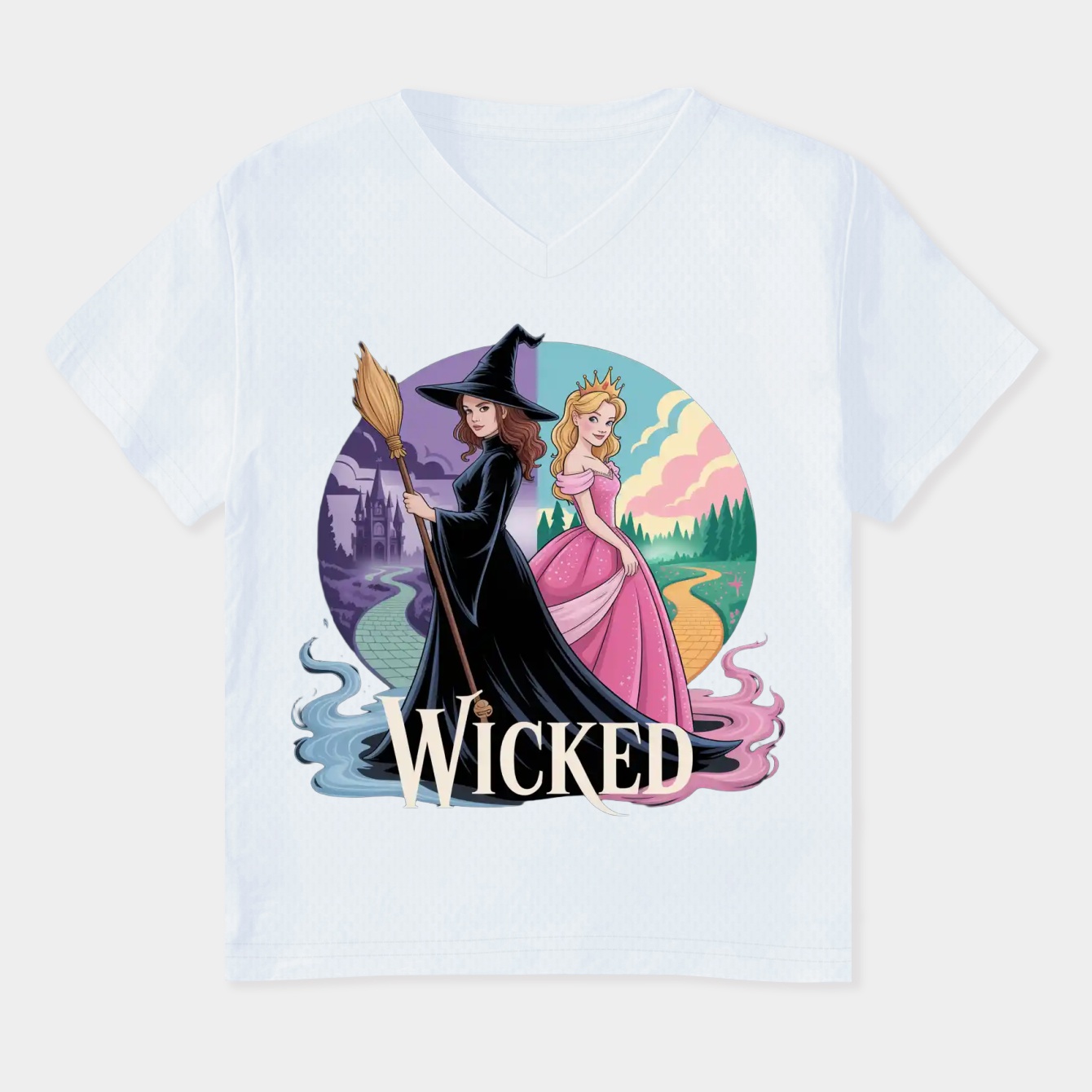 wicked poster Women's Plus Size V-Neck T-Shirt