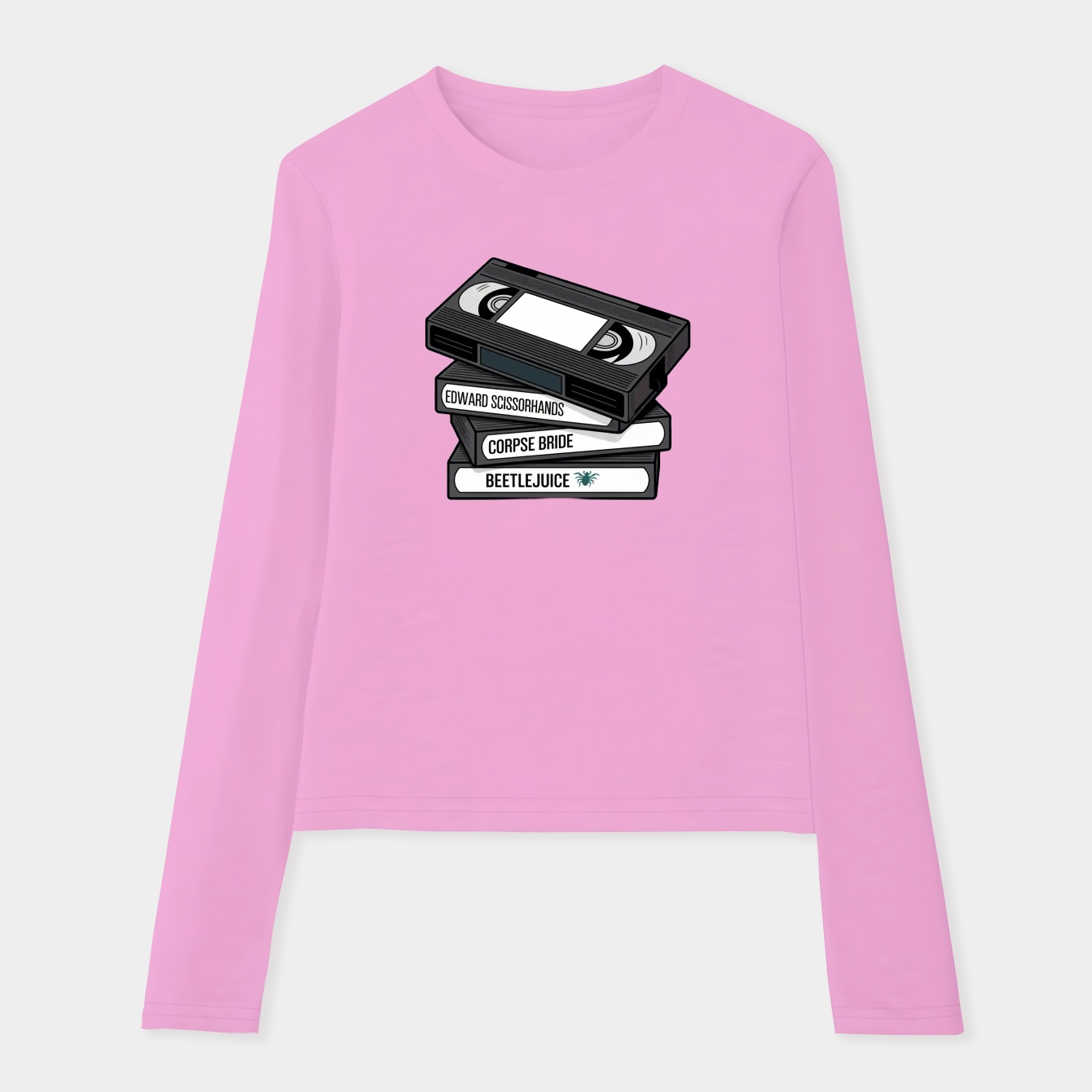 Tim Burton VHS Stack Women's Soft Long Sleeve T-Shirt