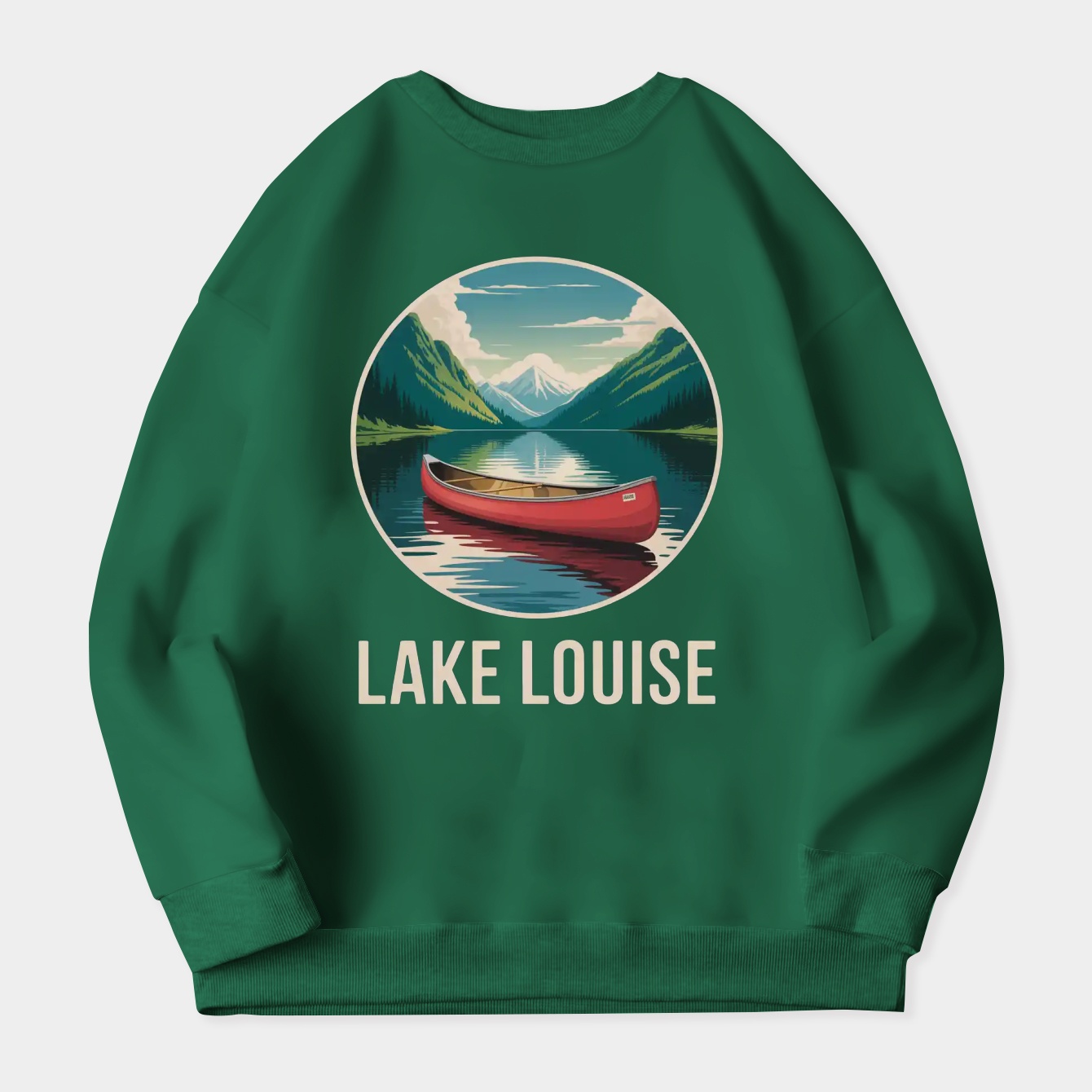 Lake Louise Canoe Scene