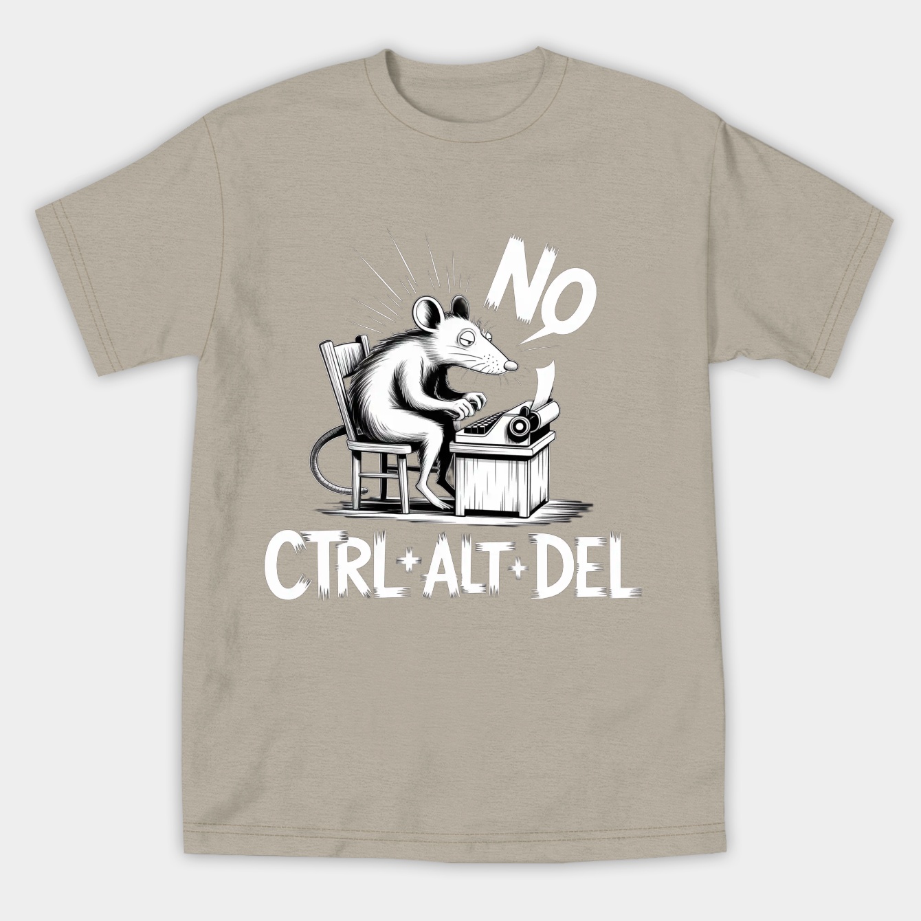 RAT - CTRL+ALT+DEL ON TYPEWRITER Women's Athletic Performance T-Shirt